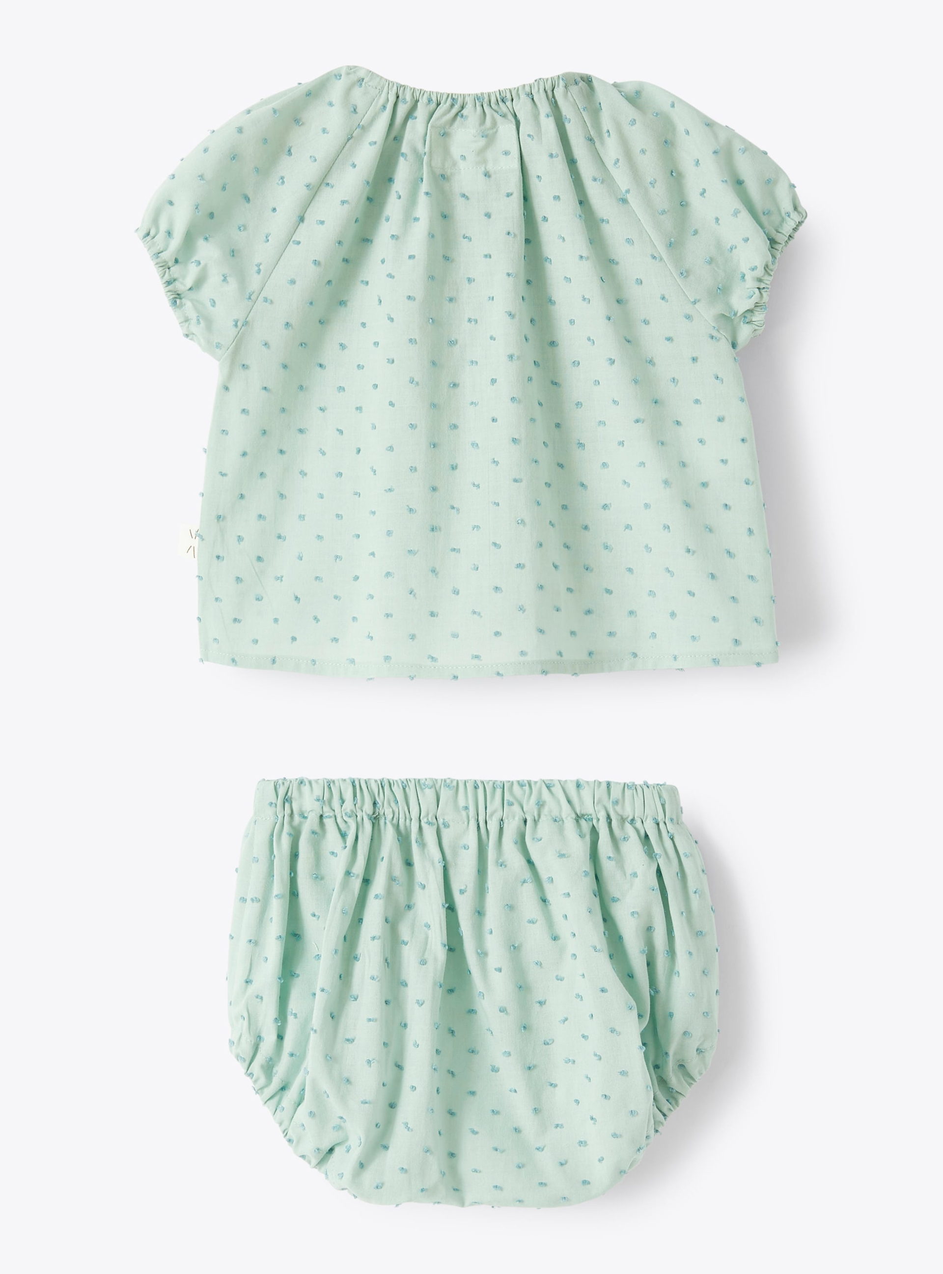 Ensemble deux pièces en tissu plumetis vert lac - Vert | Il Gufo