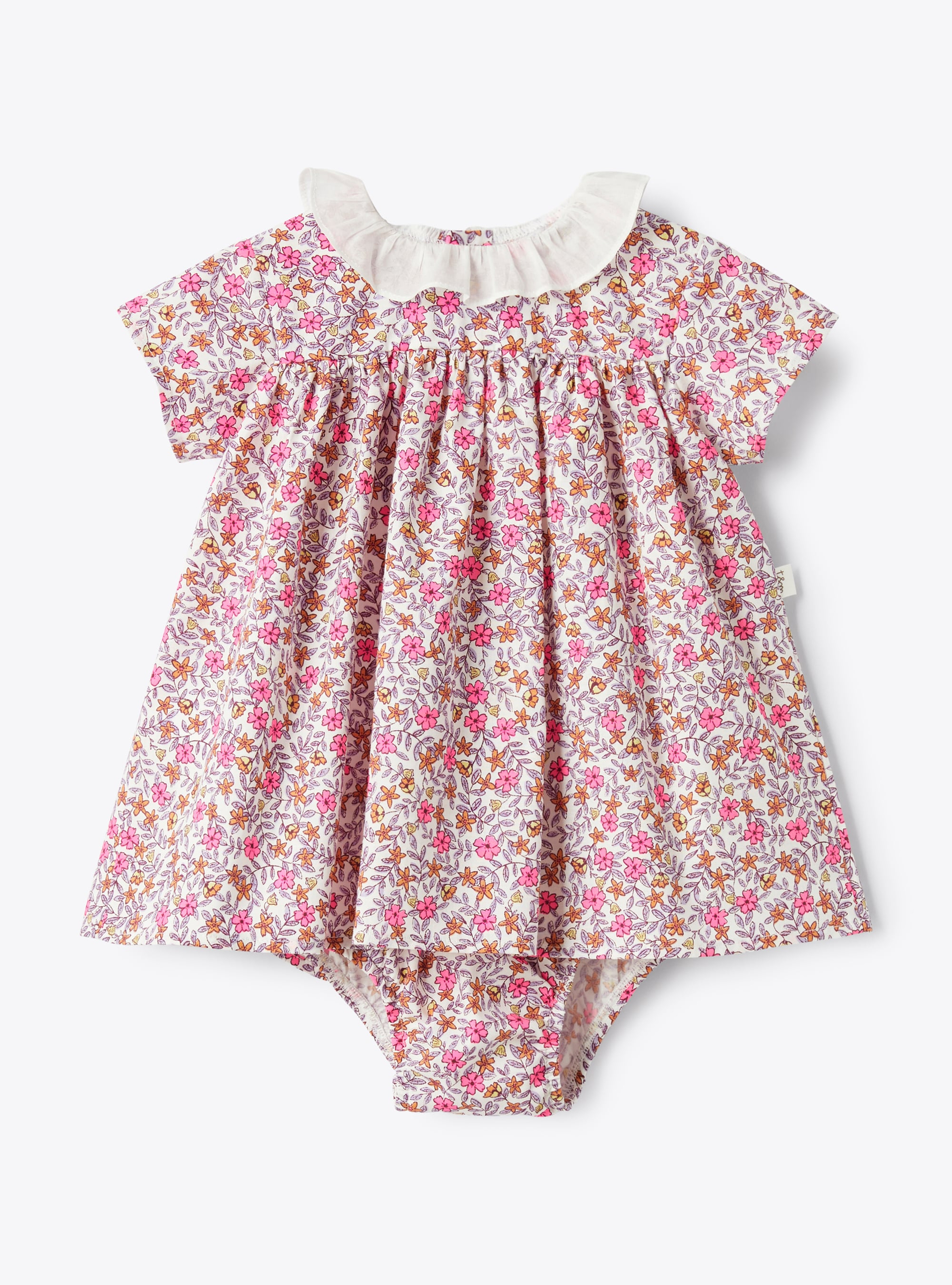 Organic cotton dress with floral print - Dresses - Il Gufo