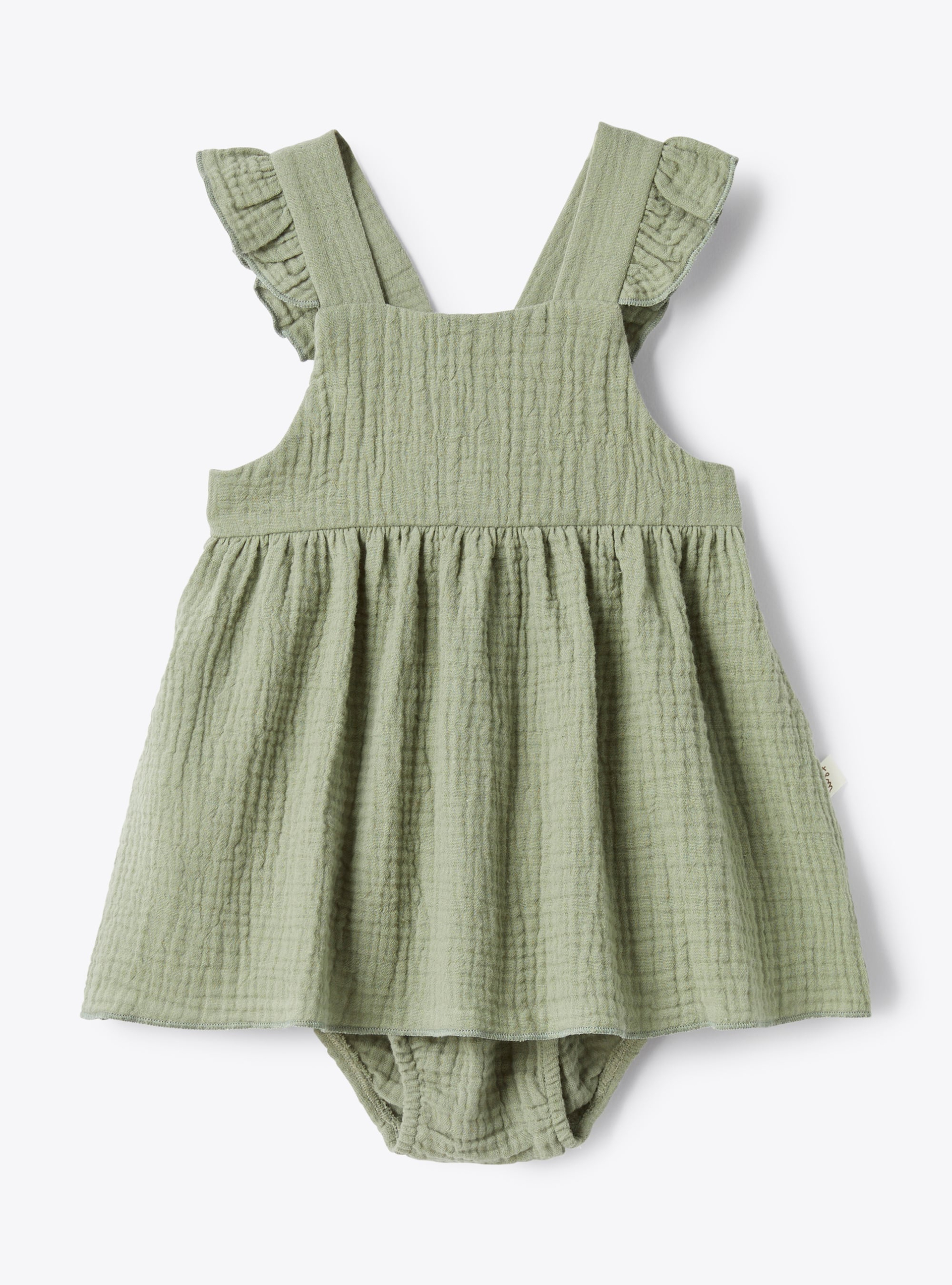 Dress with ruffles in organic gauze - Dresses - Il Gufo