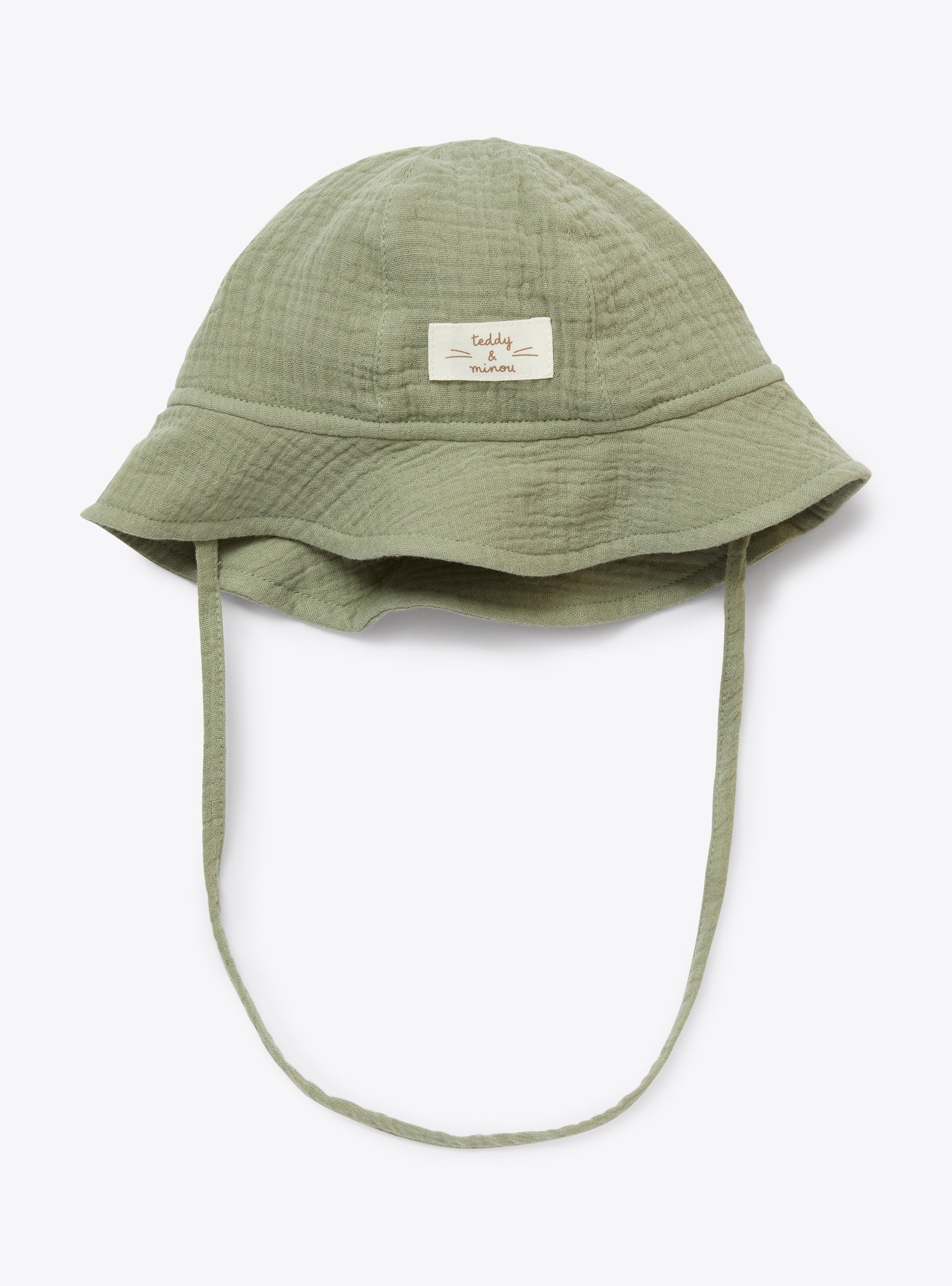 Organic cotton gauze hat with a drawstring - Accessories - Il Gufo