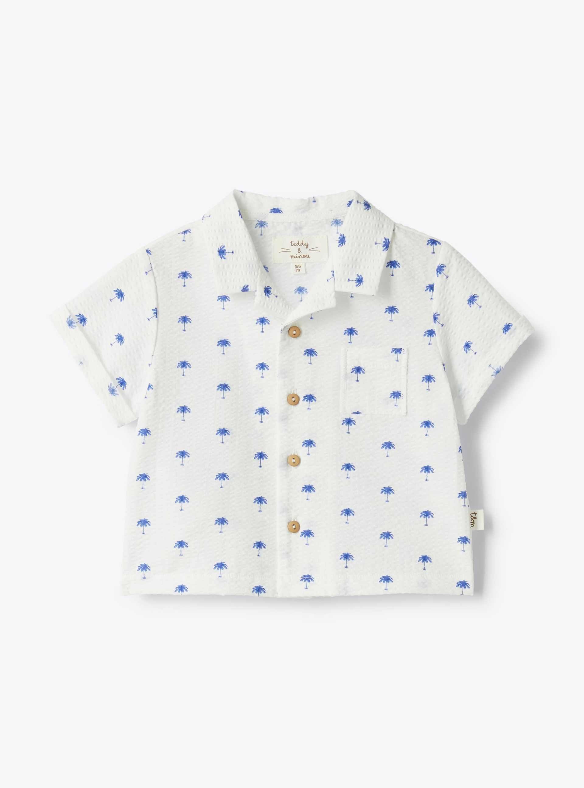 Upcycled seersucker baby shirt - Shirts - Il Gufo