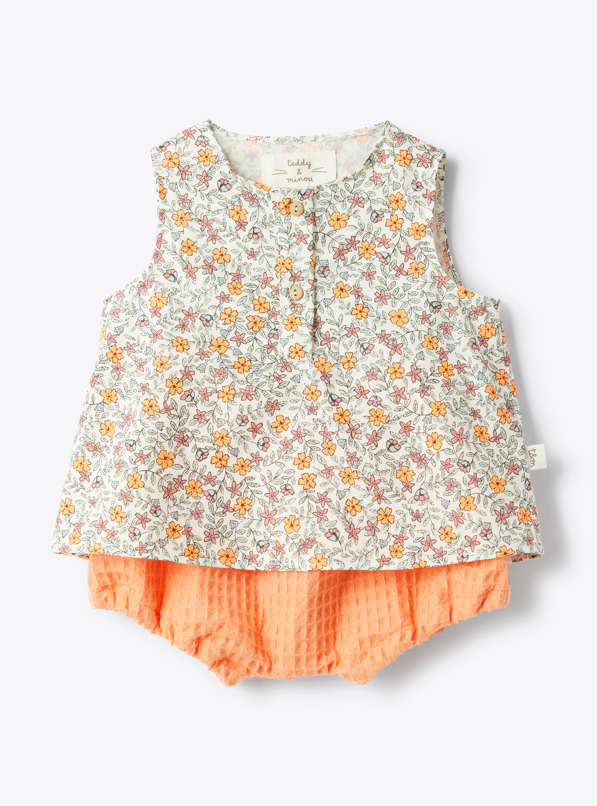 Floral organic cotton set - Two-piece sets - Il Gufo