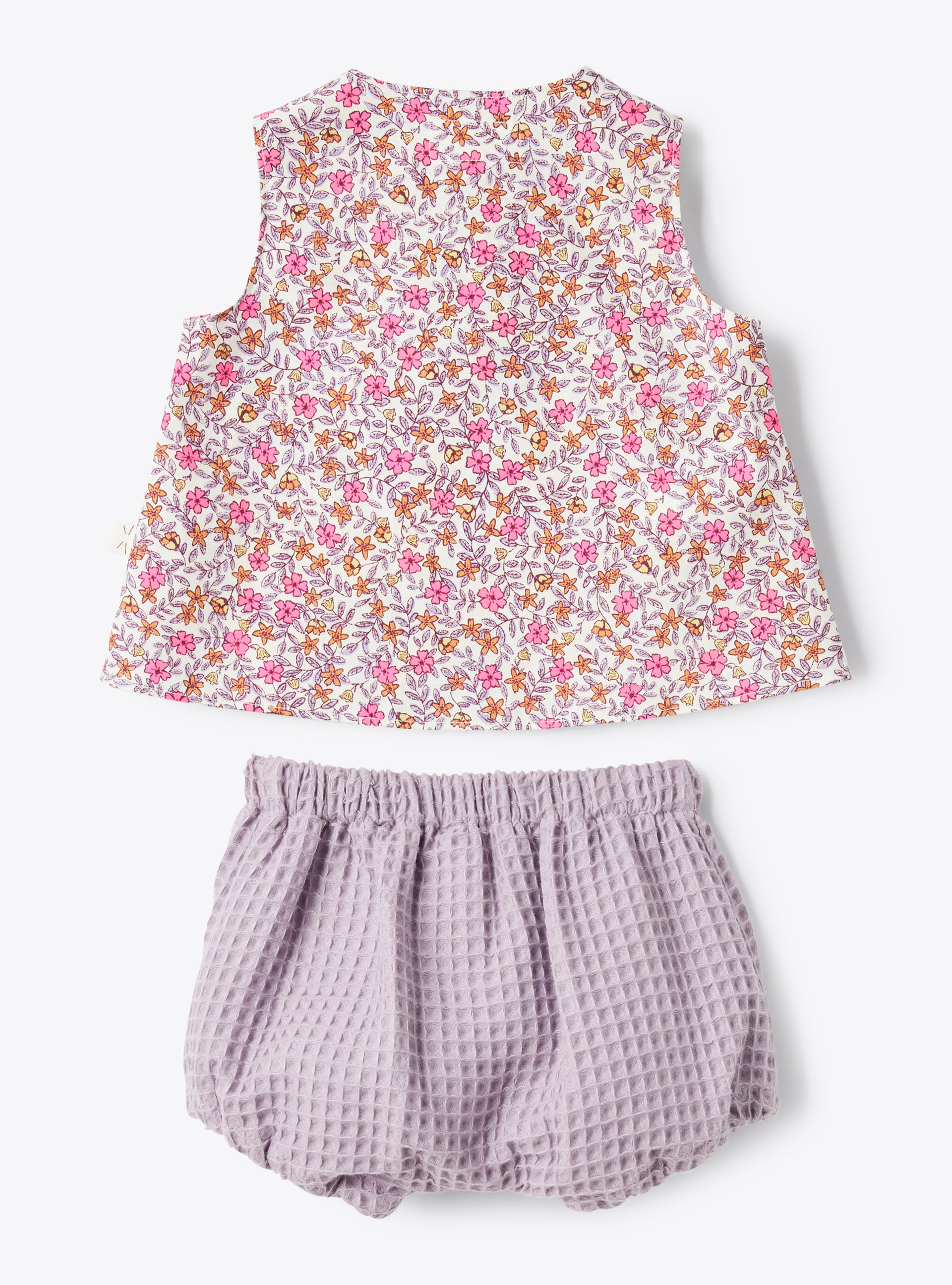 Floral organic cotton set - Fuchsia | Il Gufo