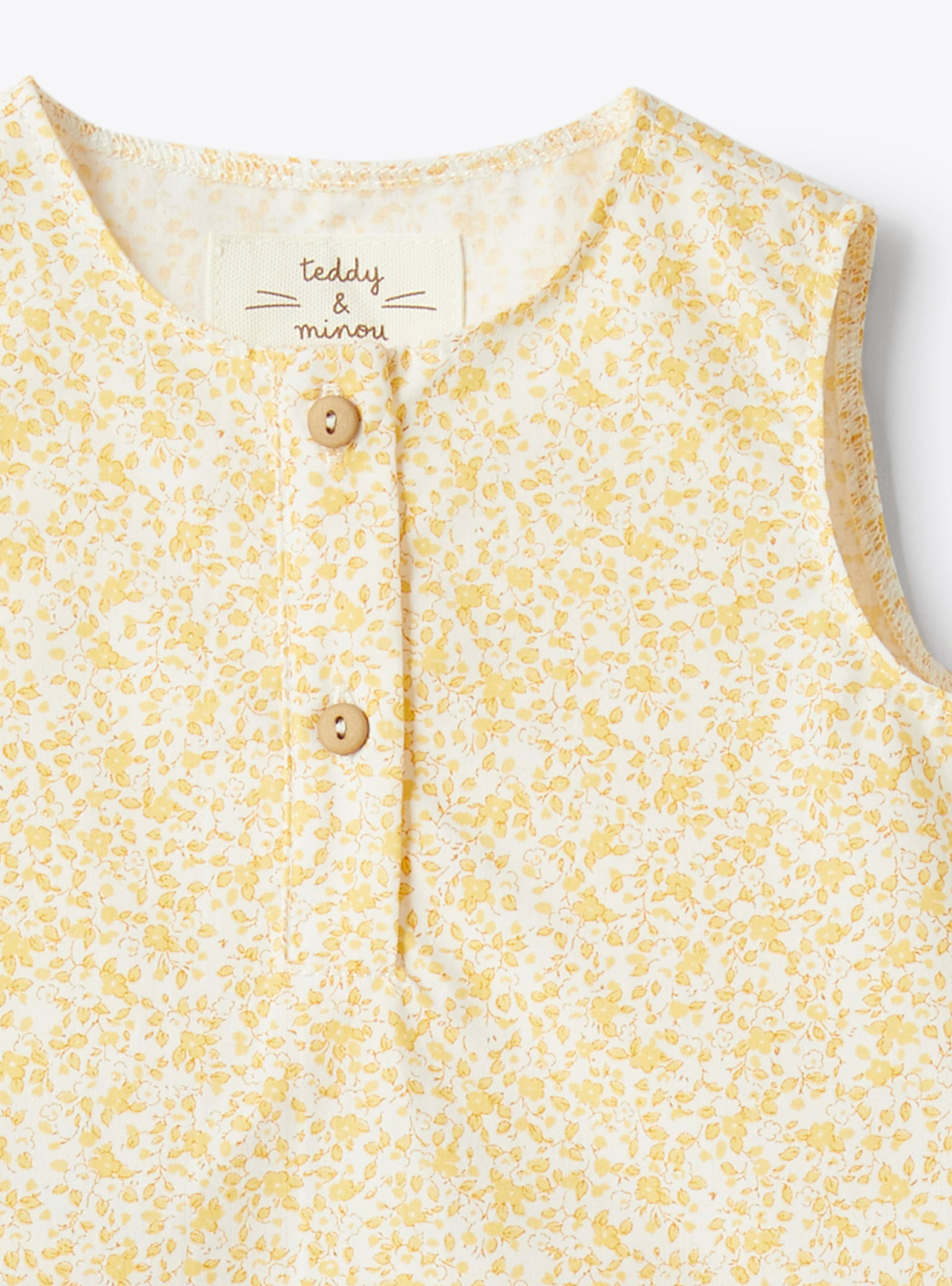 Floral print cotton set - Orange | Il Gufo
