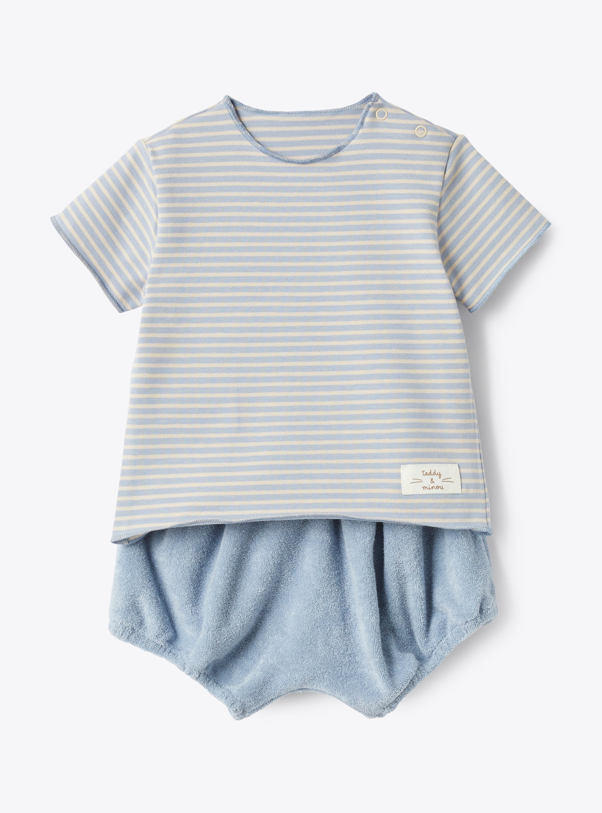 Striped jersey and terry set - Two-piece sets - Il Gufo
