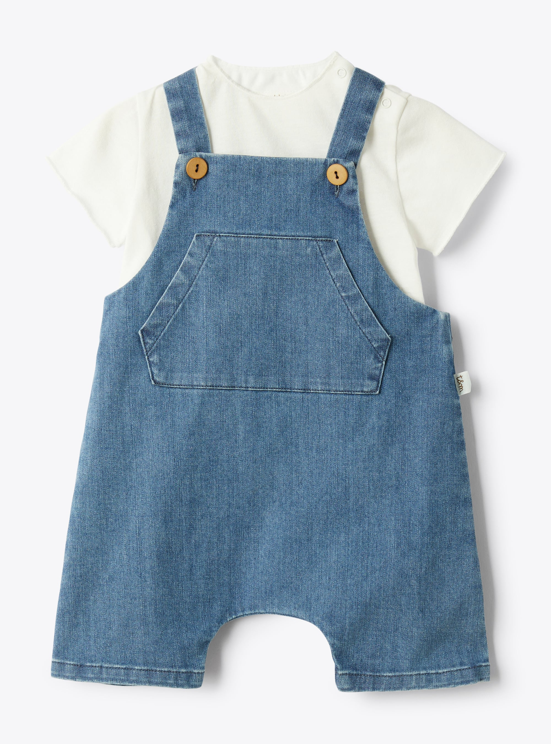 Upcycled denim overall set - Two-piece sets - Il Gufo