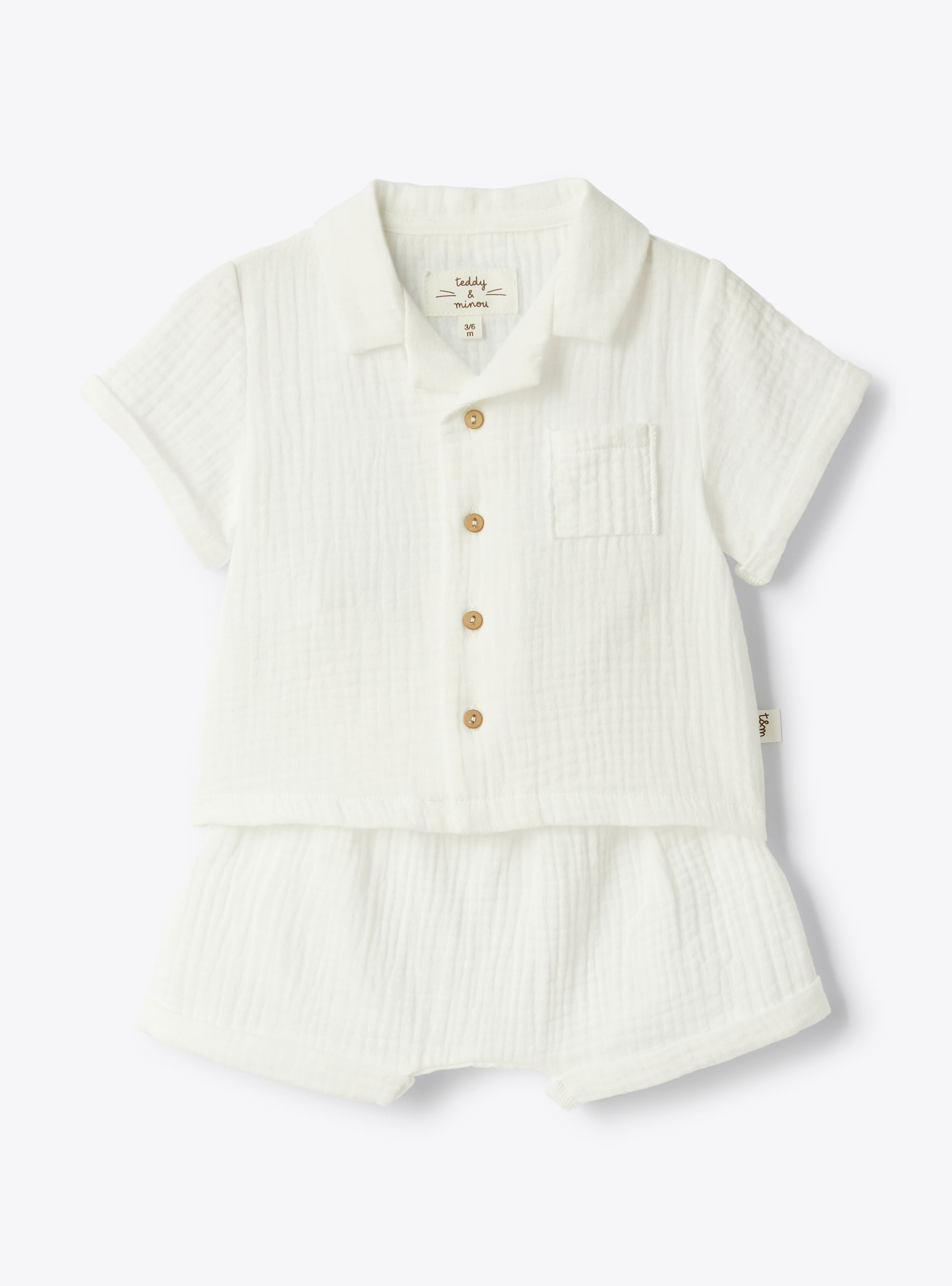 Newborn set in organic gauze - Two-piece sets - Il Gufo
