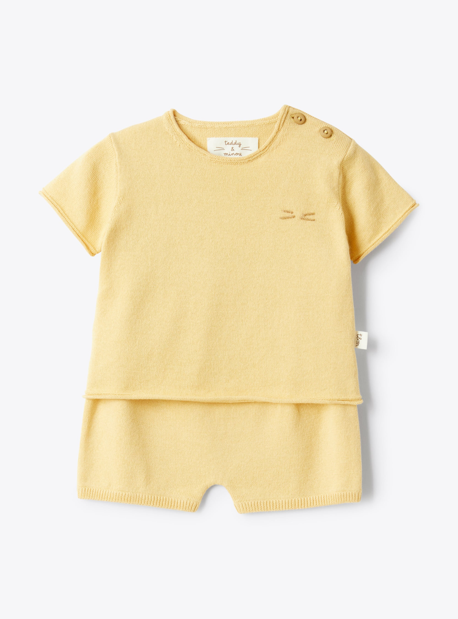 Organic cotton knit set - Orange | Il Gufo