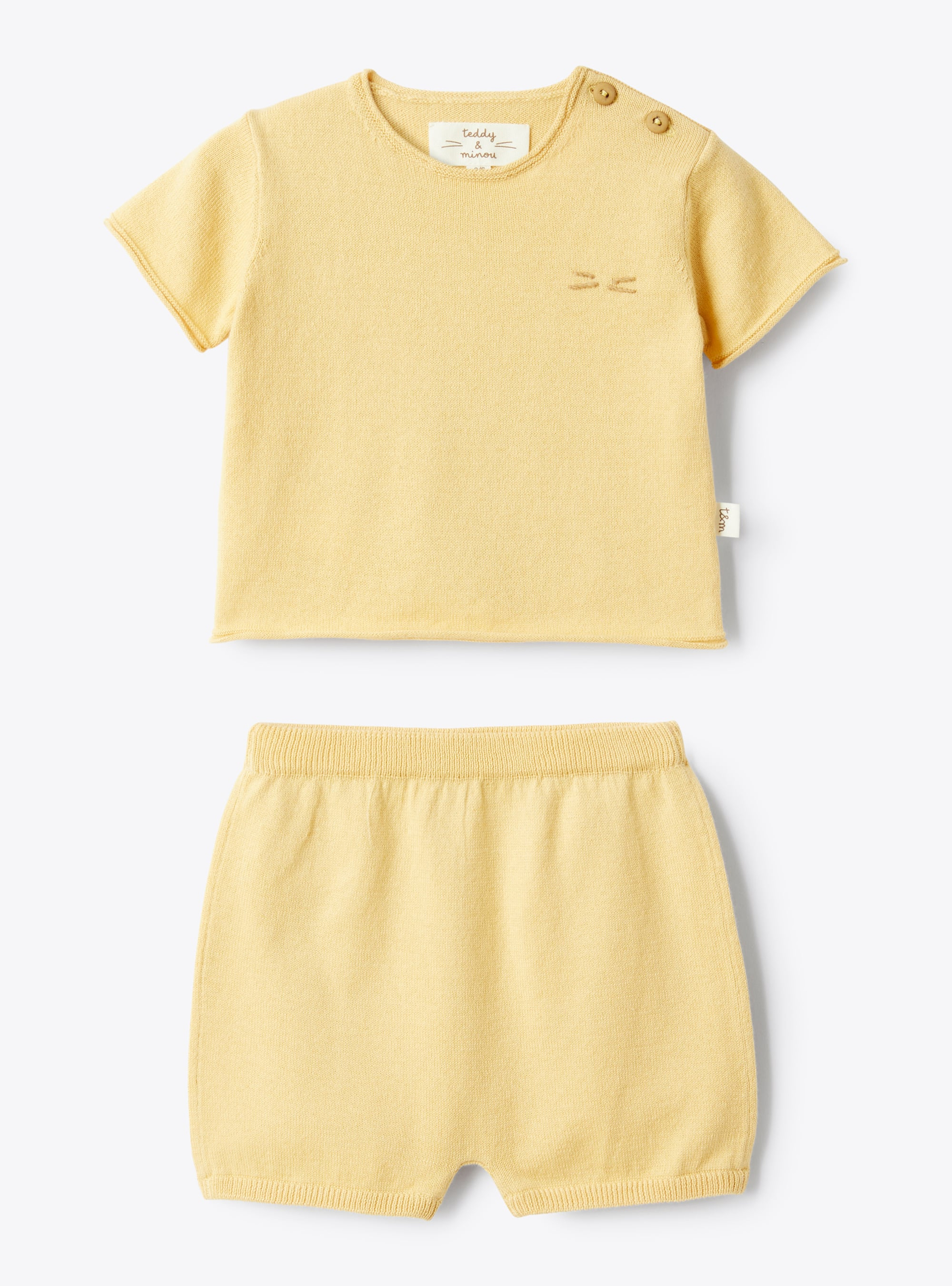 Organic cotton knit set - Orange | Il Gufo