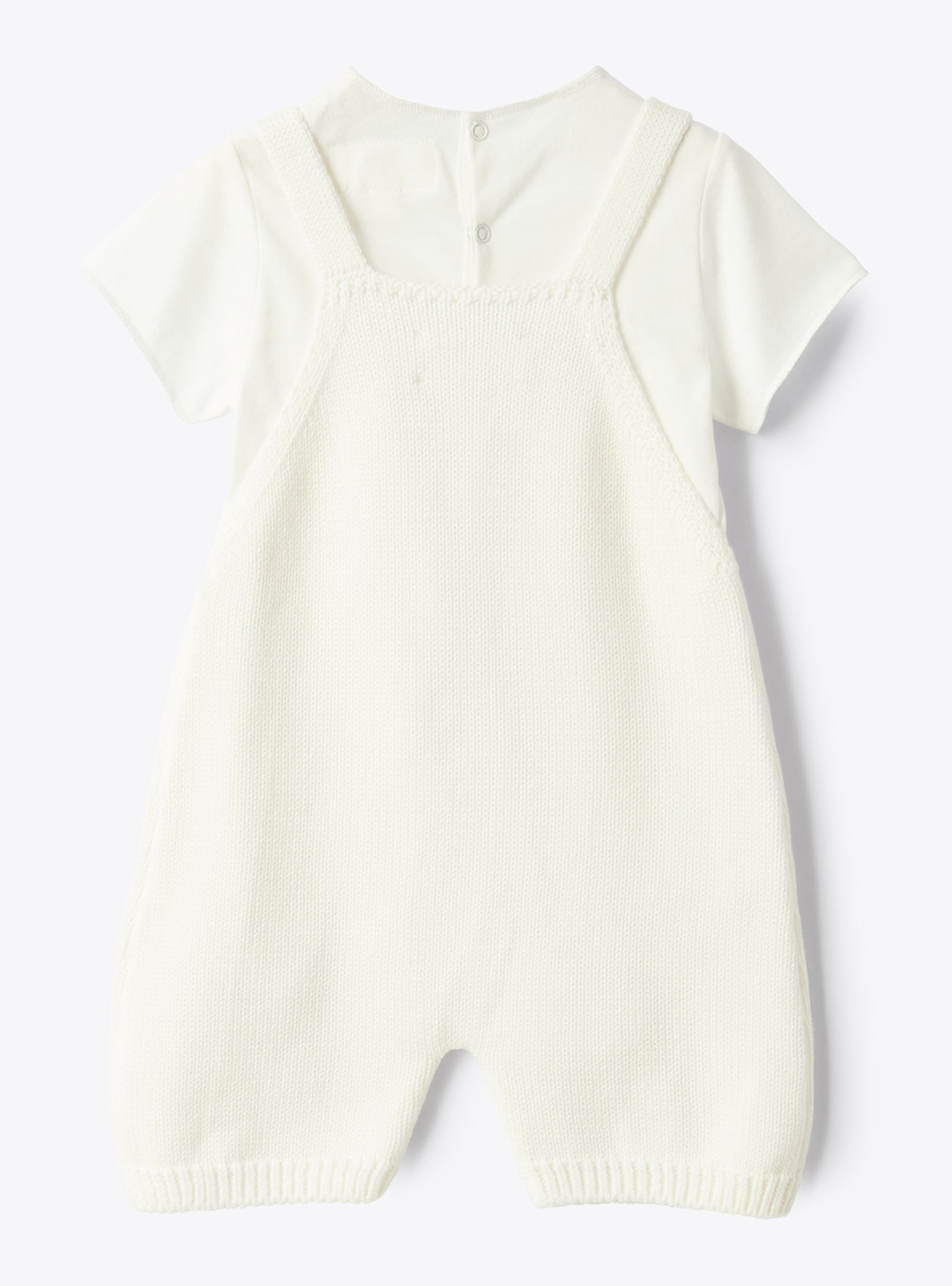 Cotton jacket and overall set - White | Il Gufo