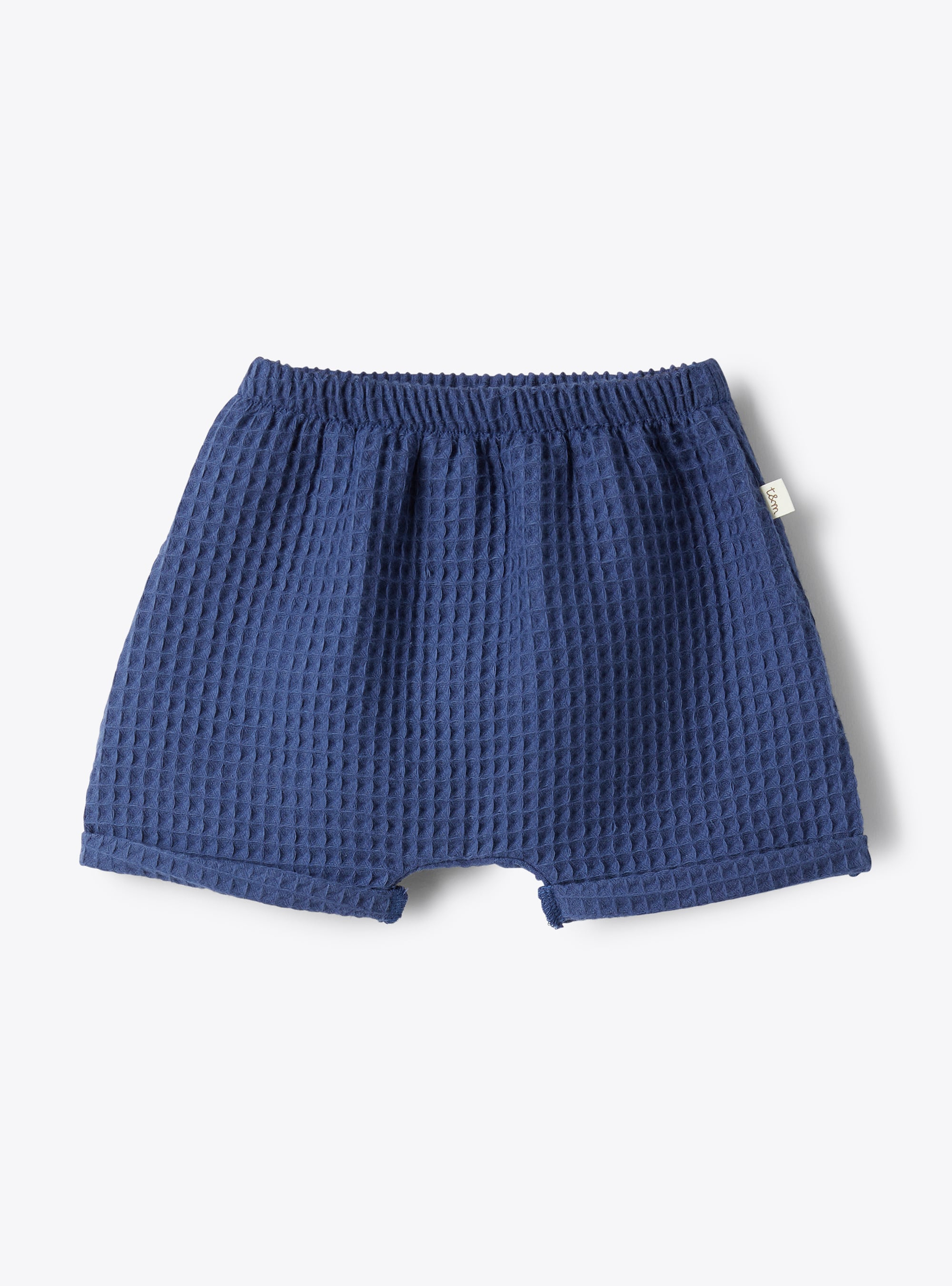 Newborn waffle cotton bermuda shorts - Trousers - Il Gufo