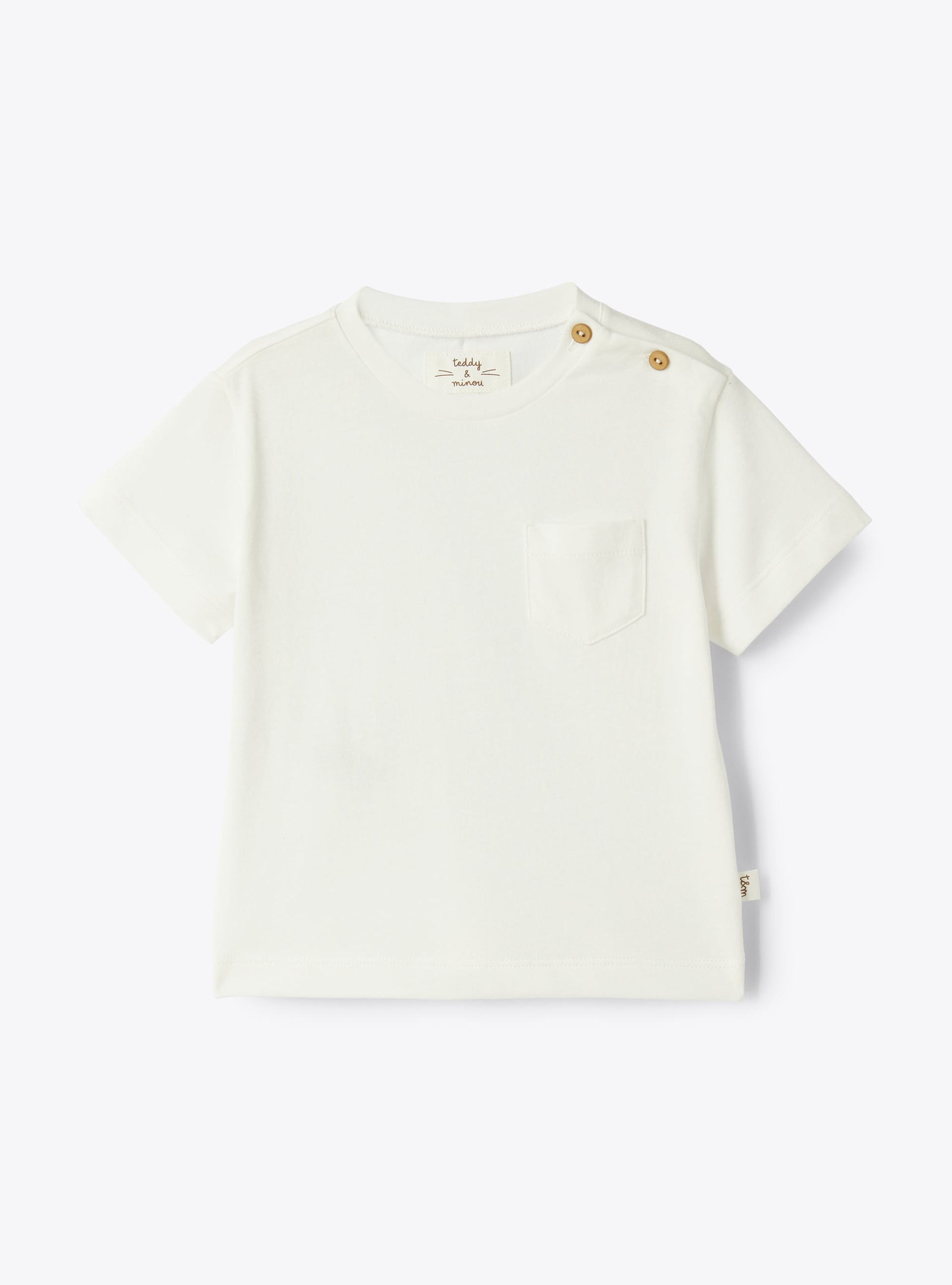 Organic jersey T-shirt with pocket - T-shirts - Il Gufo
