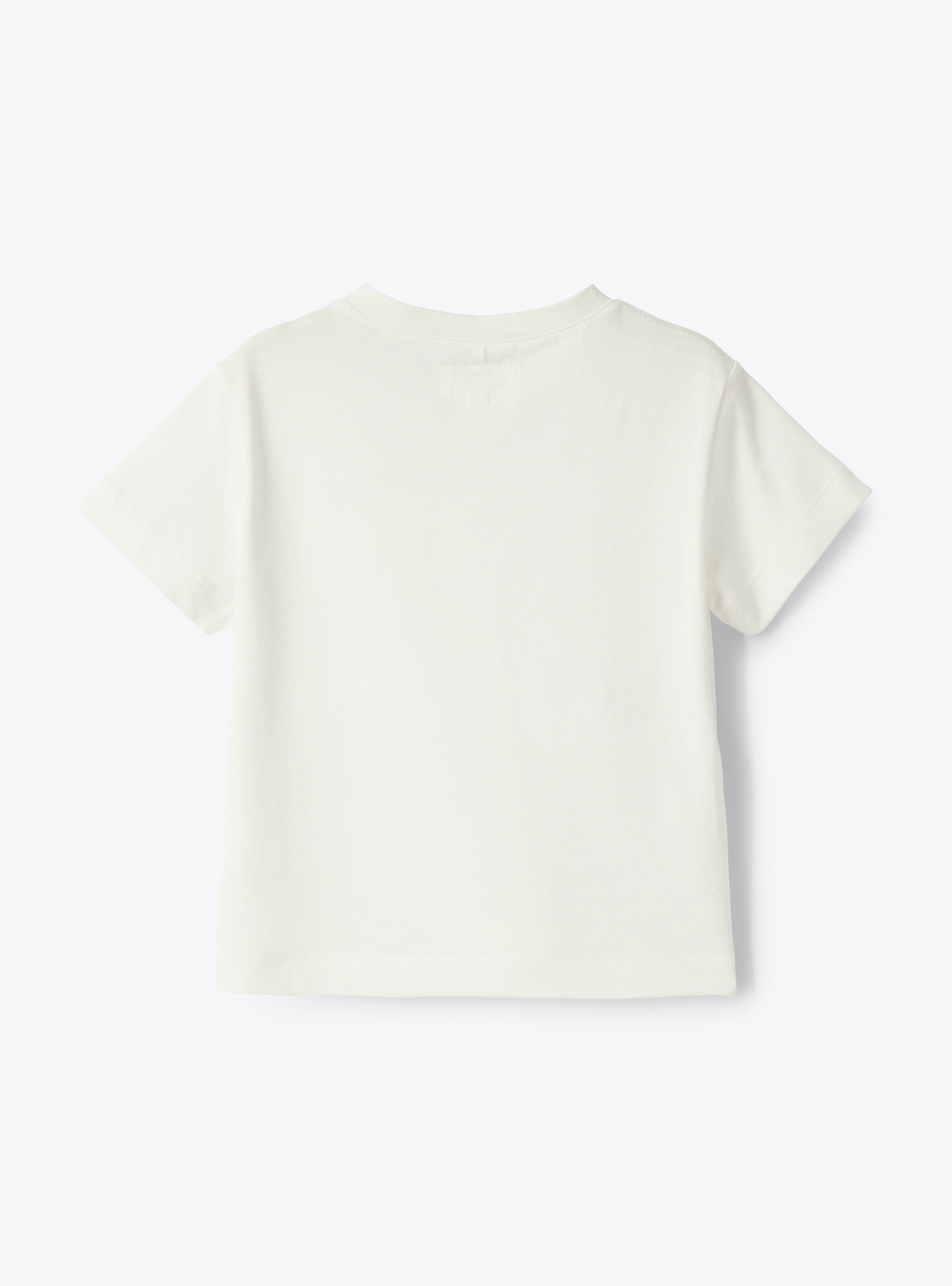 T-shirt in jersey organico con taschino - Bianco | Il Gufo