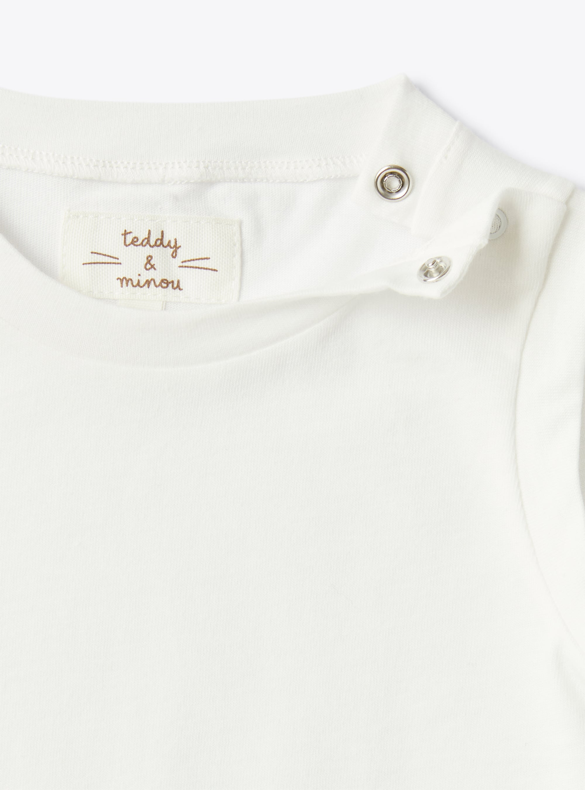 Top en jersey de coton organique - Blanc | Il Gufo