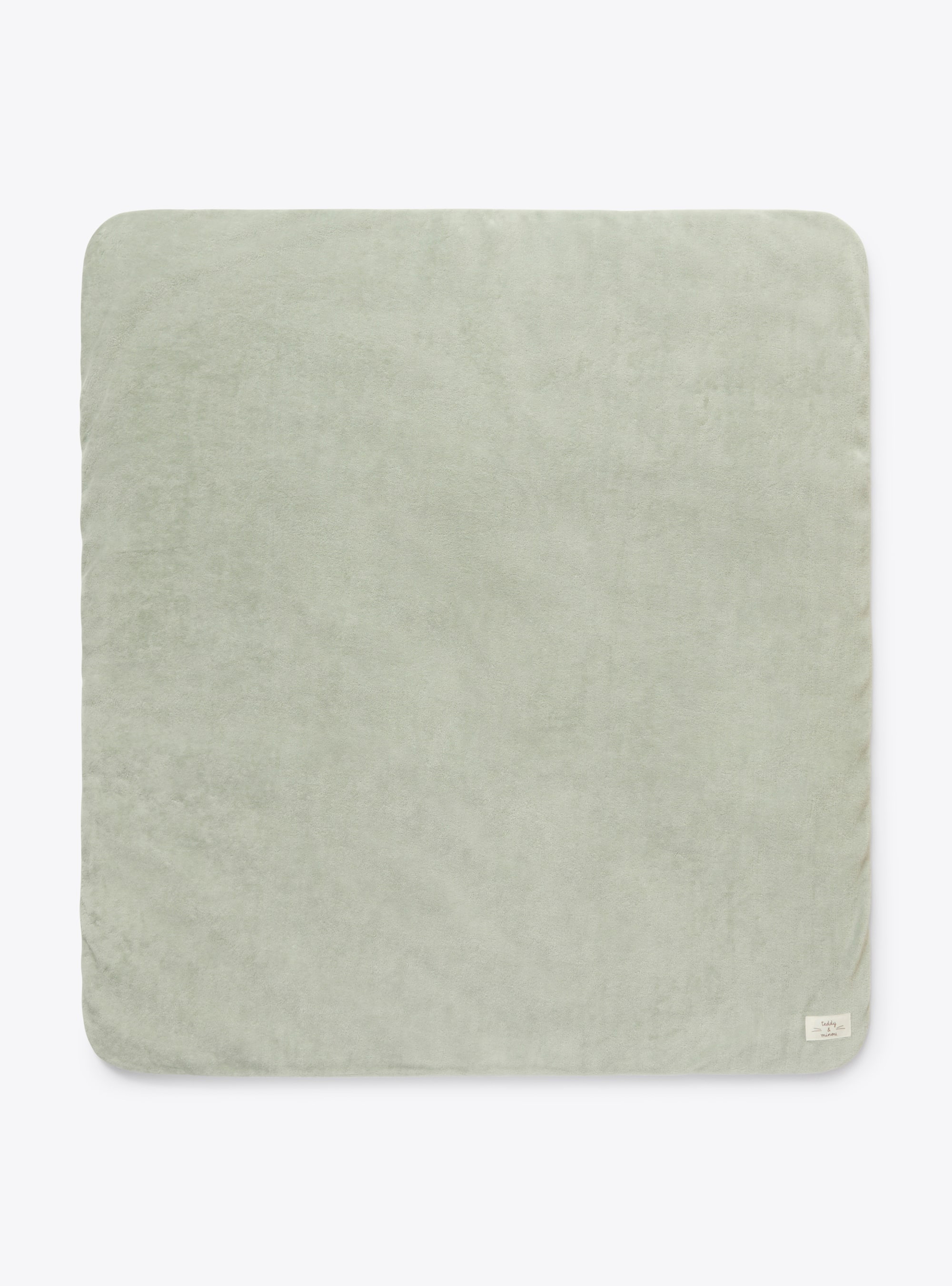 Chenille and gauze blanket - Light blue | Il Gufo