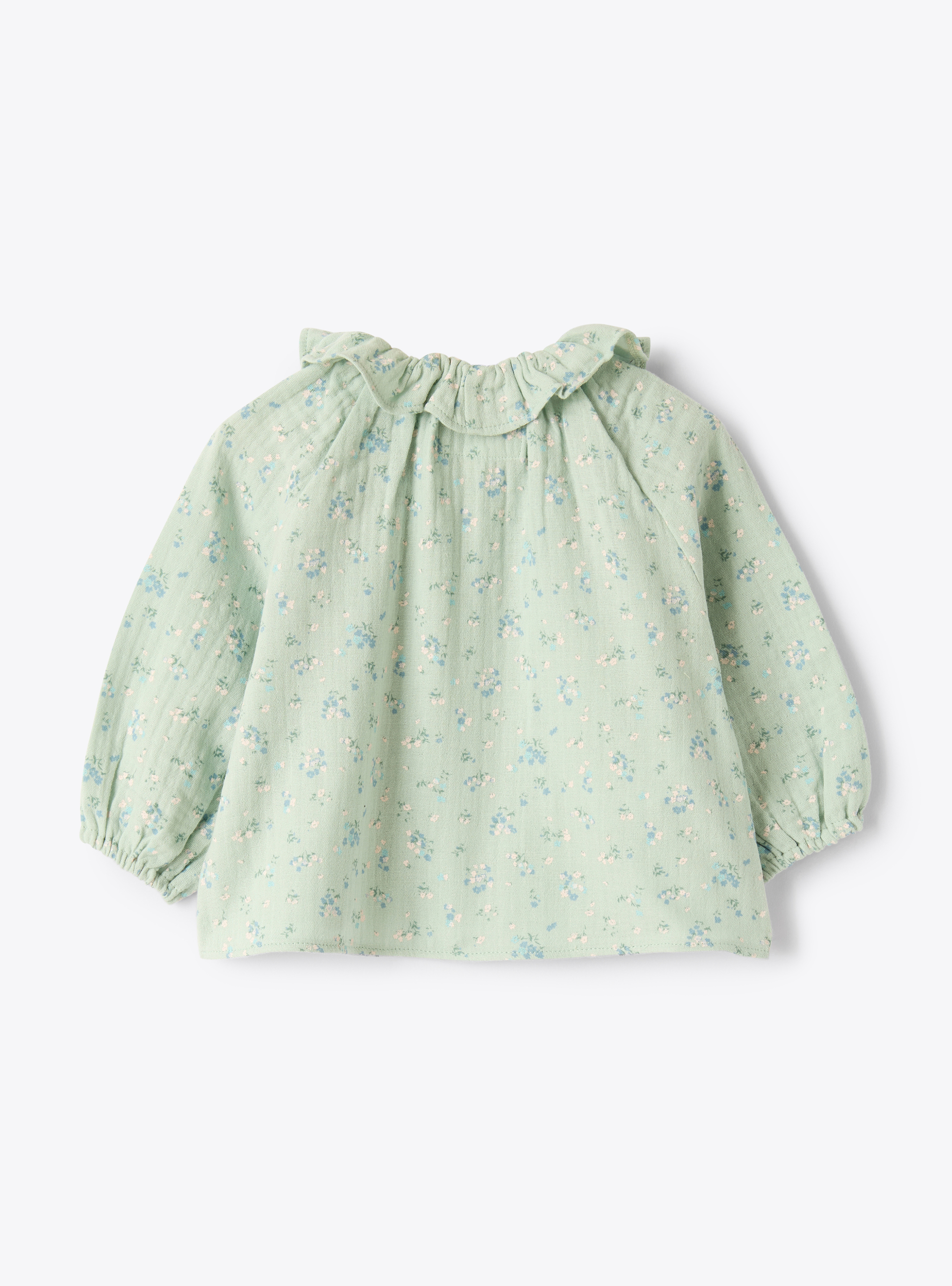 Organic gauze shirt - Light blue | Il Gufo