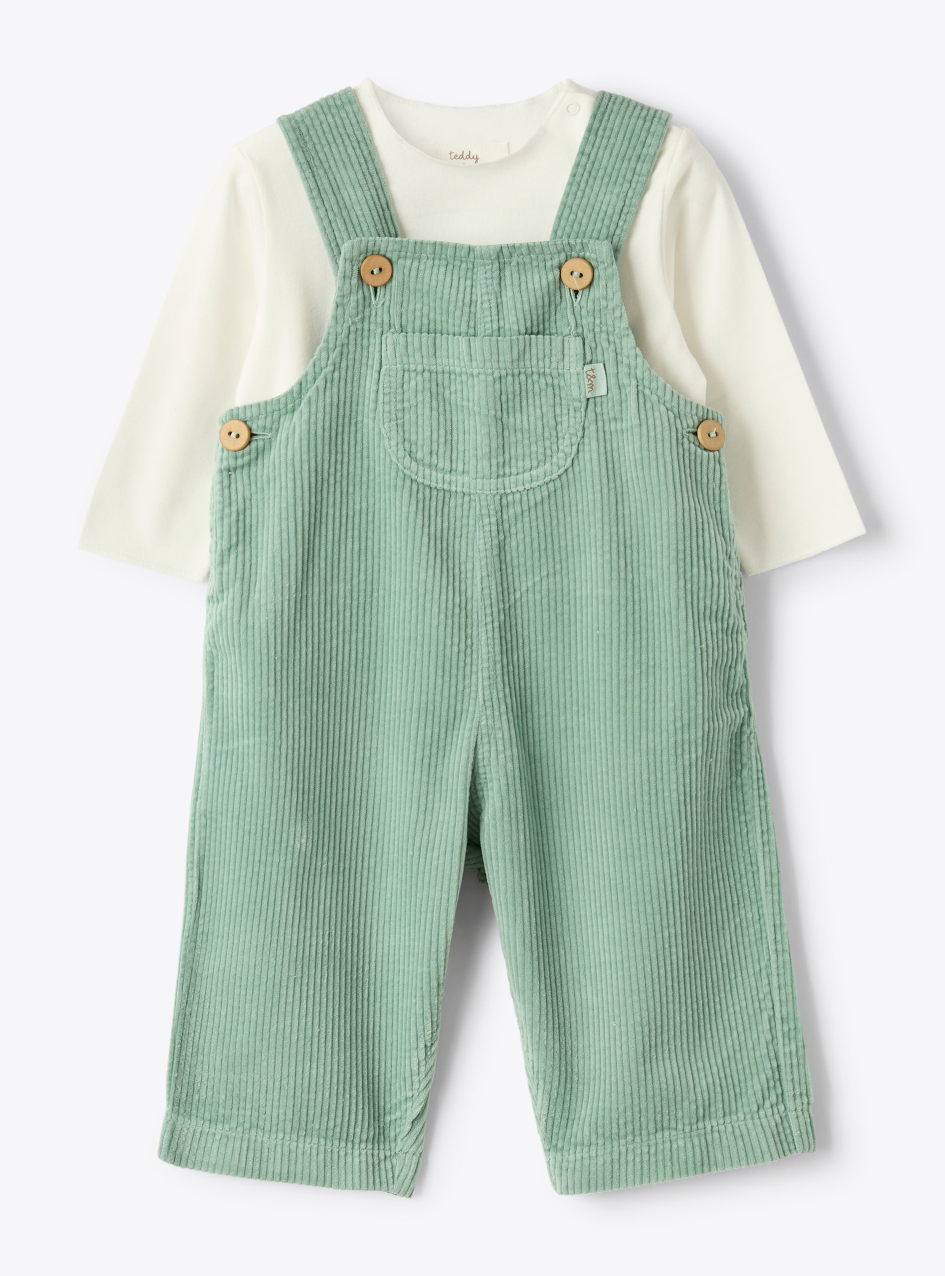 Two-piece set in jersey and upcycled corduroy - Two-piece sets - Il Gufo