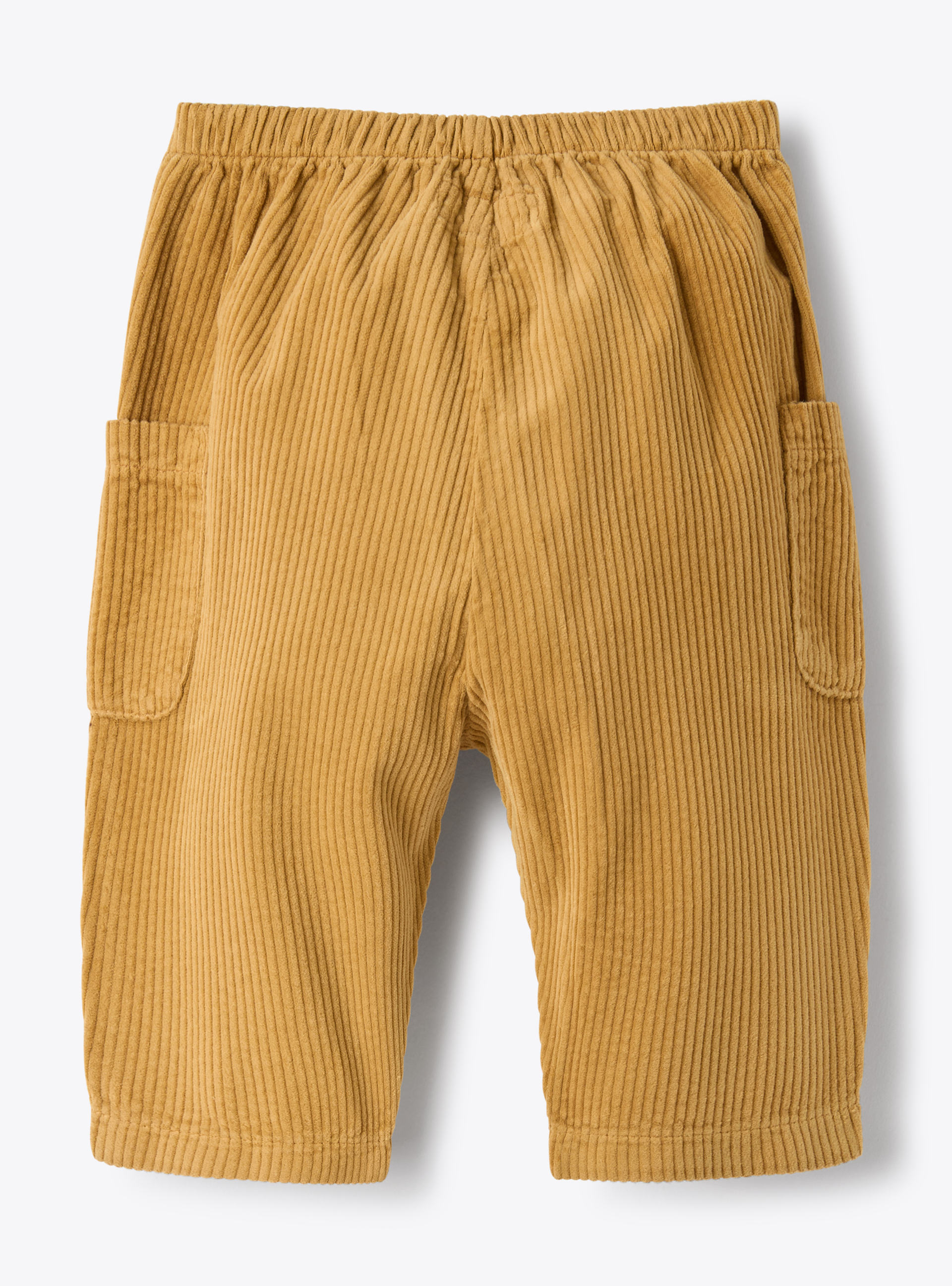 Upcycled ribbed cotton velvet trousers - Beige | Il Gufo
