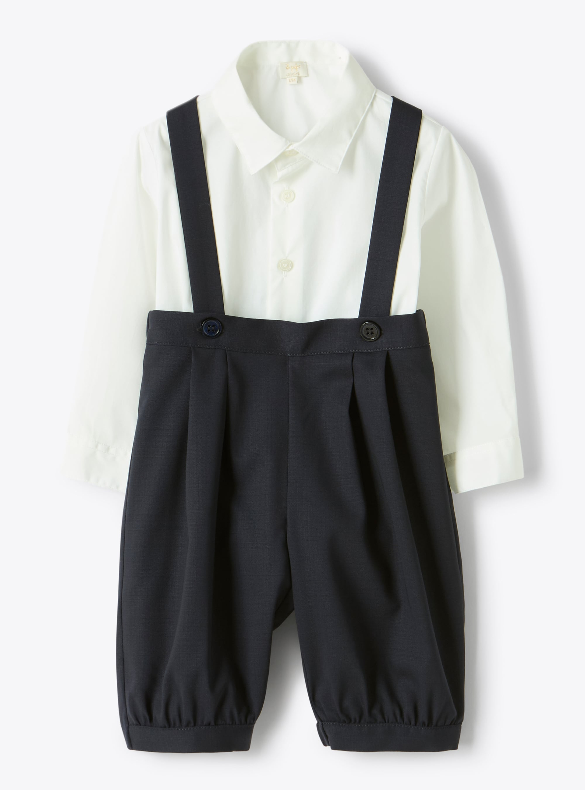Set with overalls in Tasmania fabric - Two-piece sets - Il Gufo