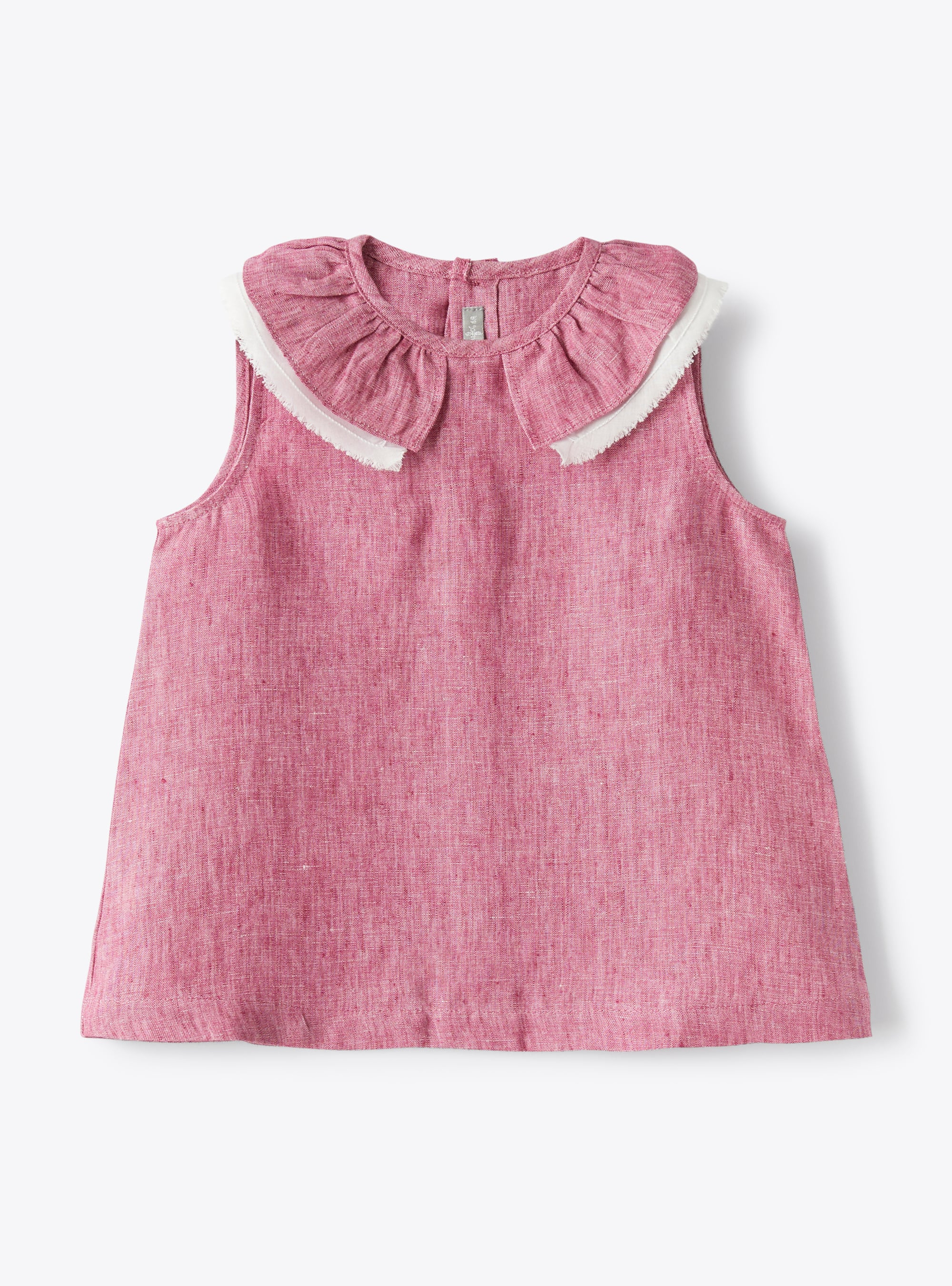 Top in onion-purple mélange linen - Shirts - Il Gufo