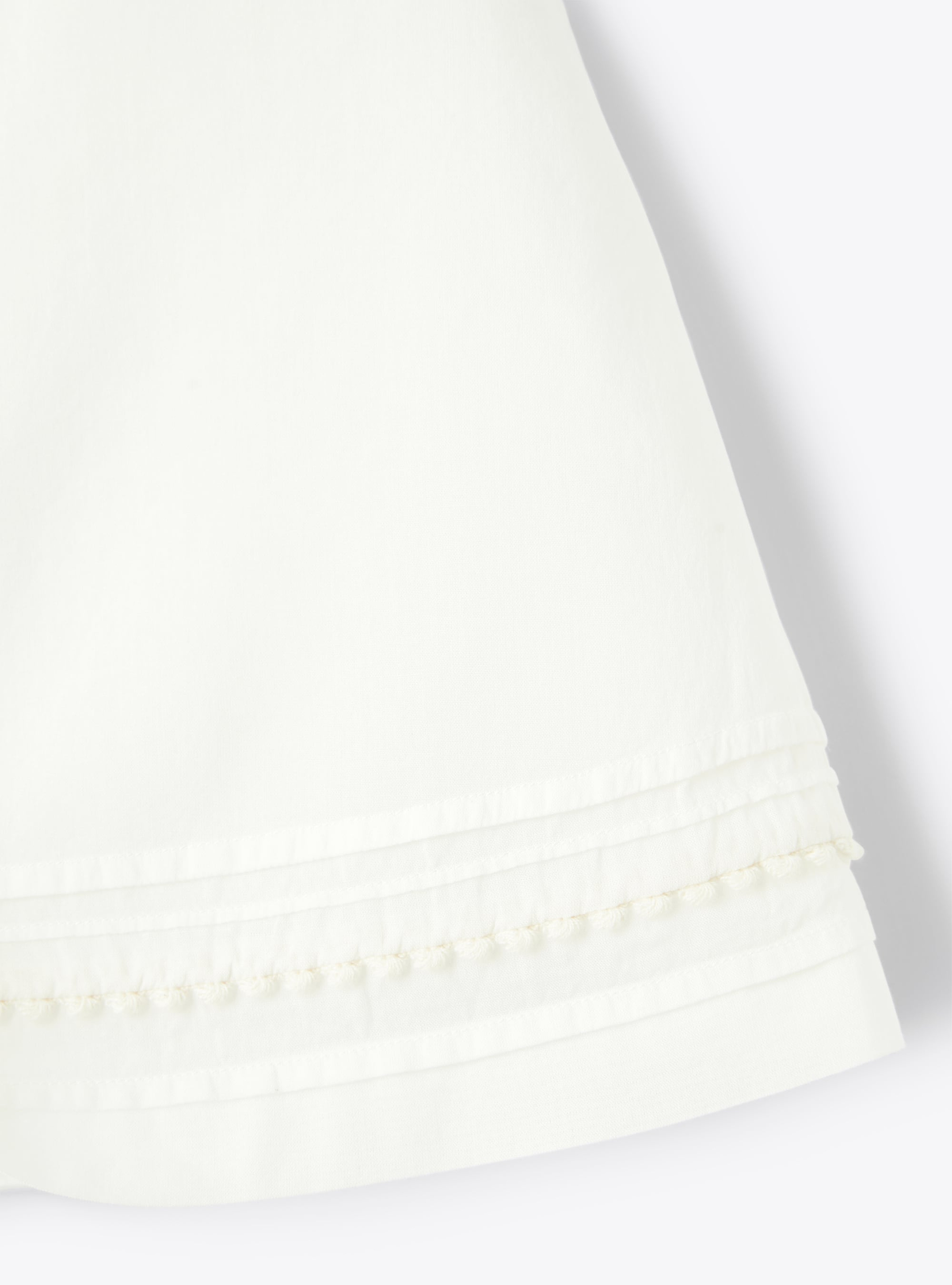 Top in milky-white cotton voile - White | Il Gufo
