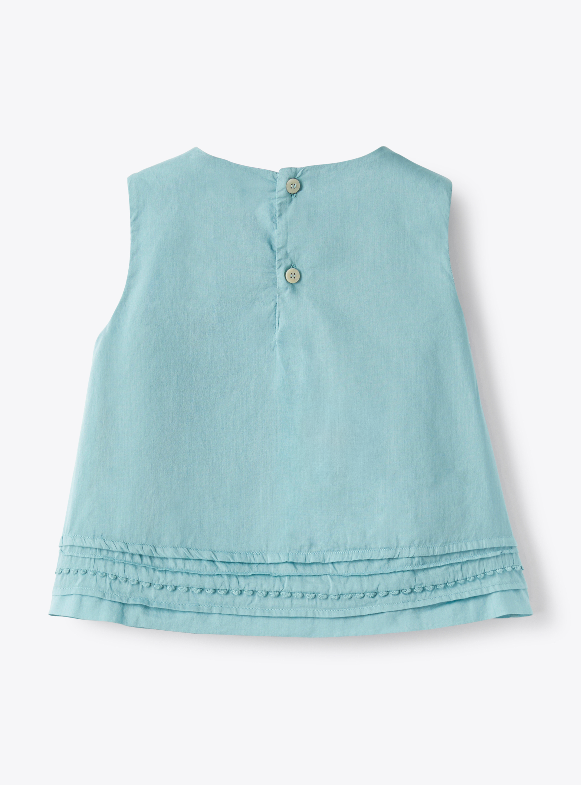 Top in voile di cotone verde eucalipto - Camicie - Il Gufo
