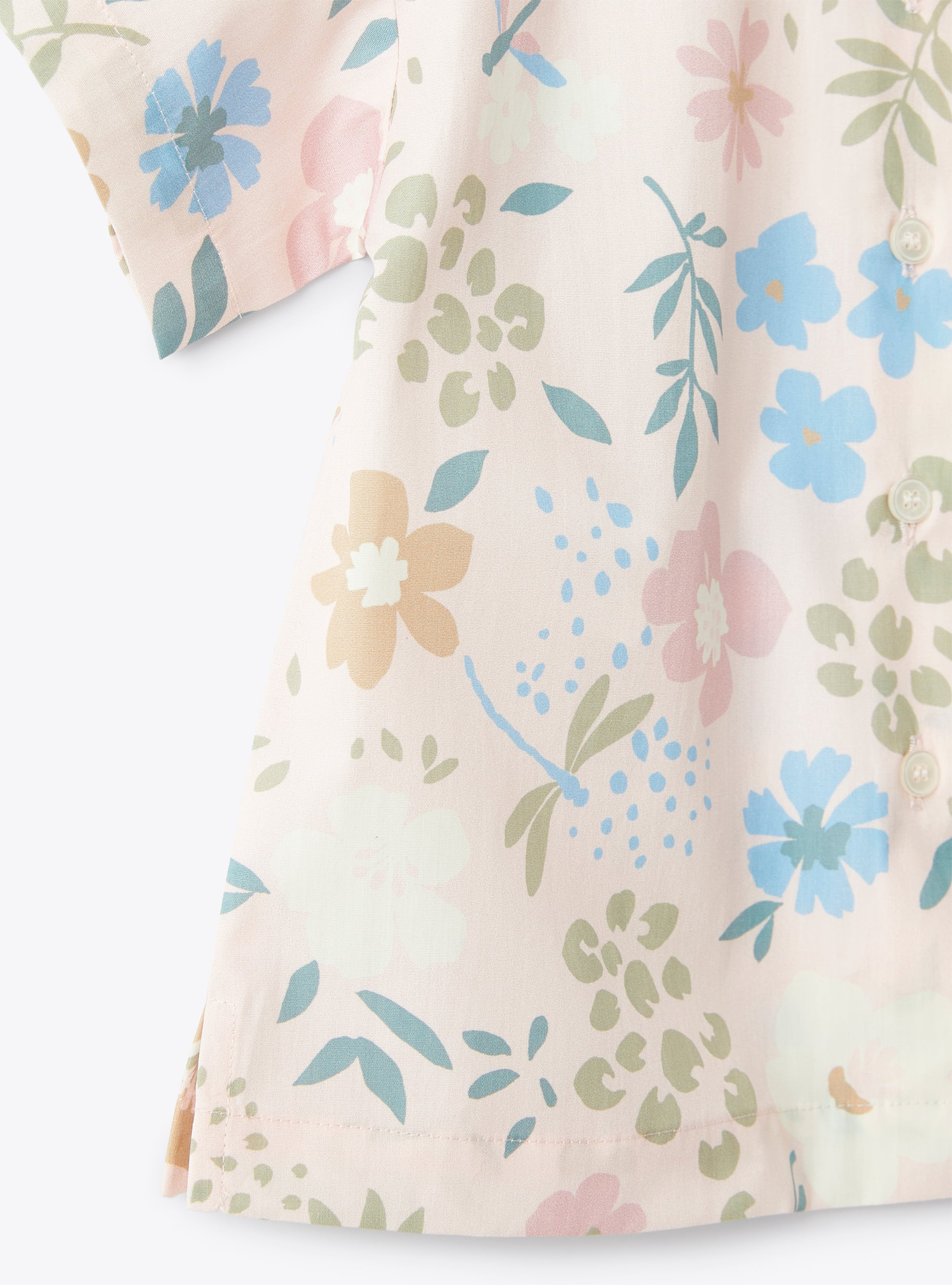 Cotton shirt with pink-dragonfly print - Pink | Il Gufo