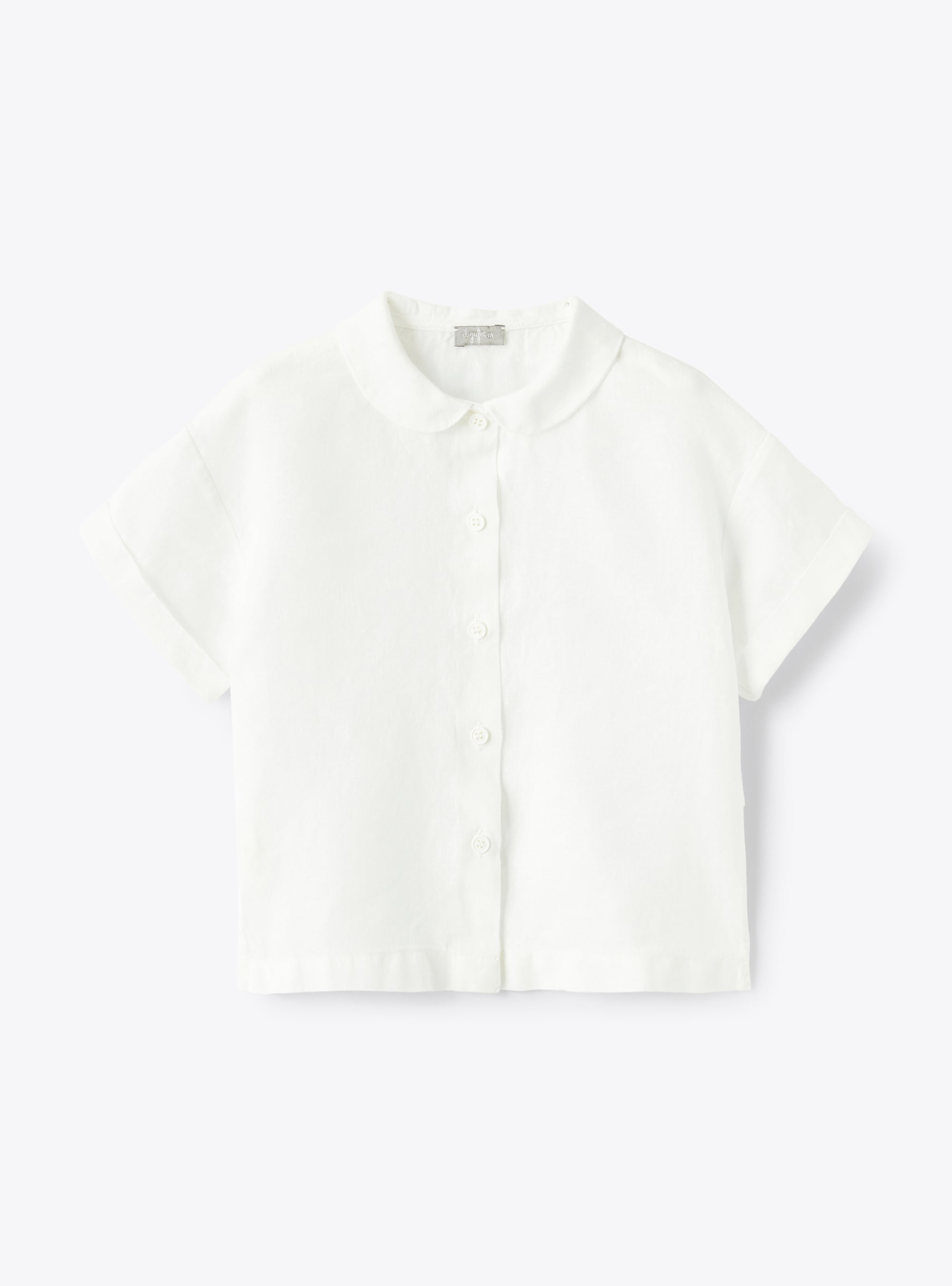 Shirt in white garment-dyed linen - Shirts - Il Gufo