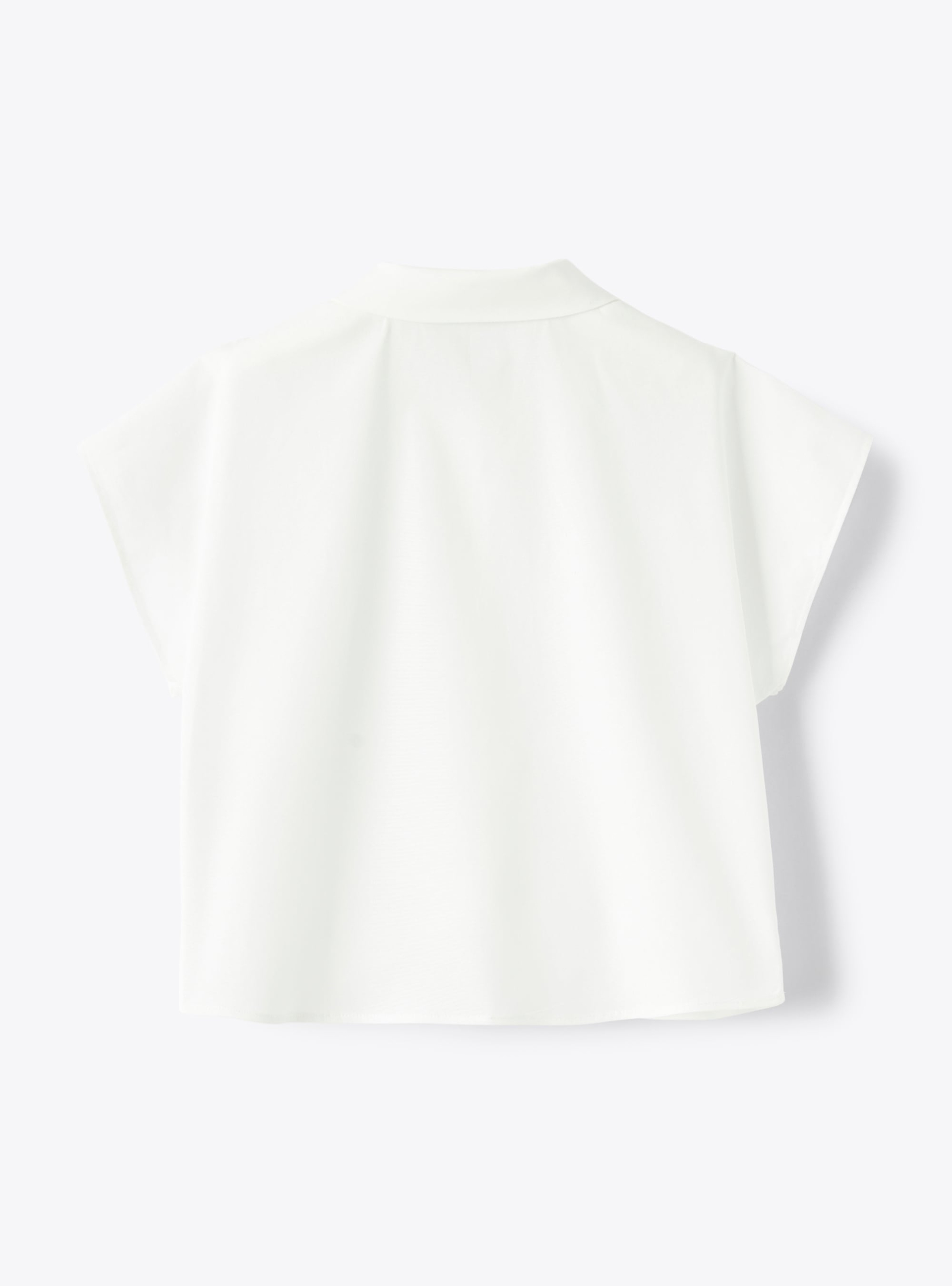 Shirt in stretchy white poplin - White | Il Gufo