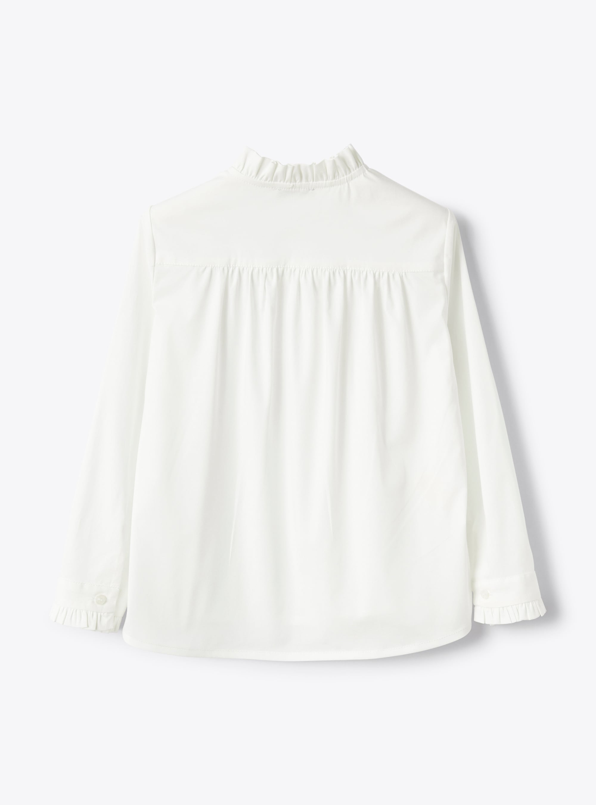 Shirt in stretchy poplin - White | Il Gufo