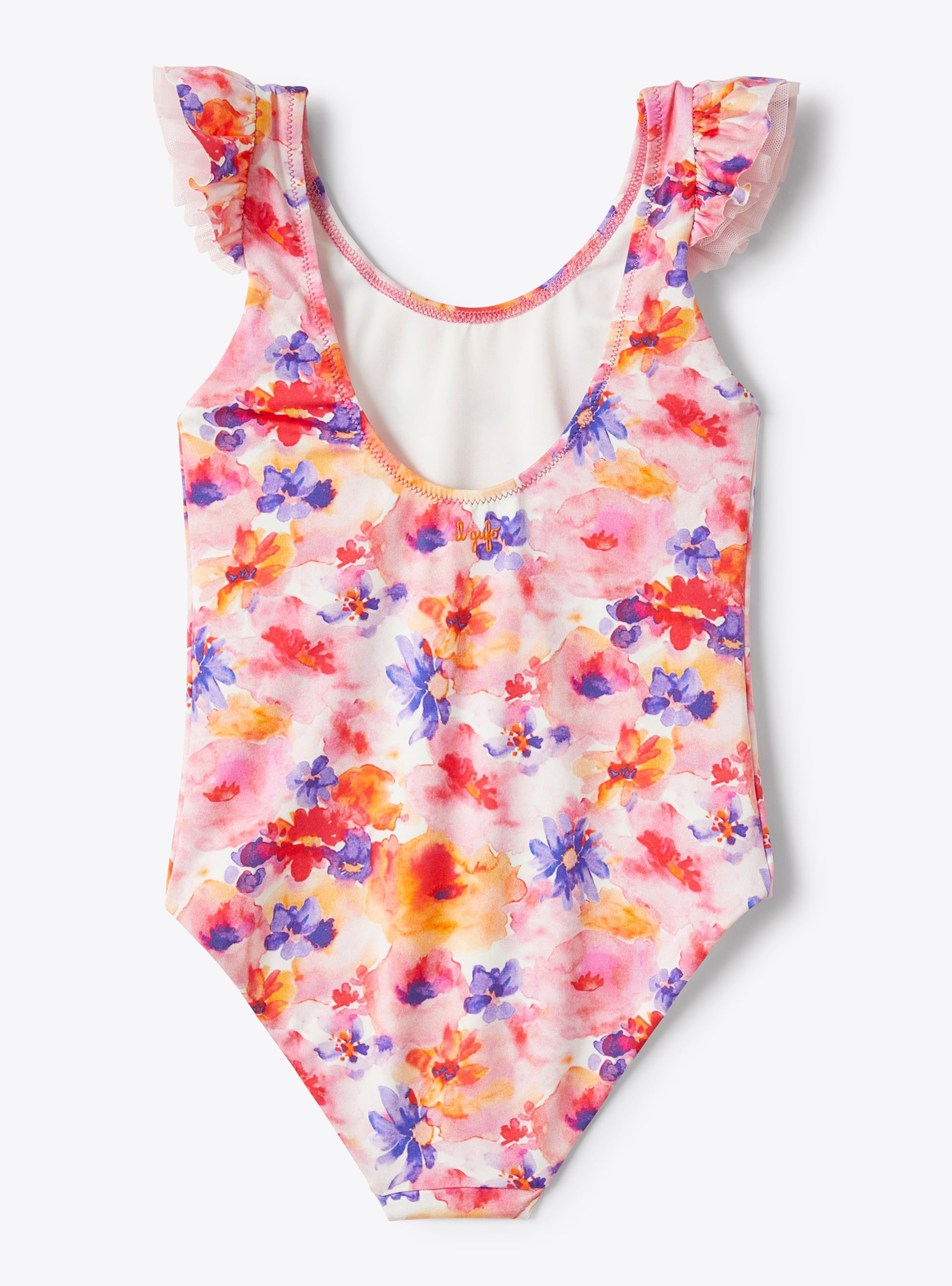 One-piece swimsuit with printed flower pattern - Swimwear - Il Gufo