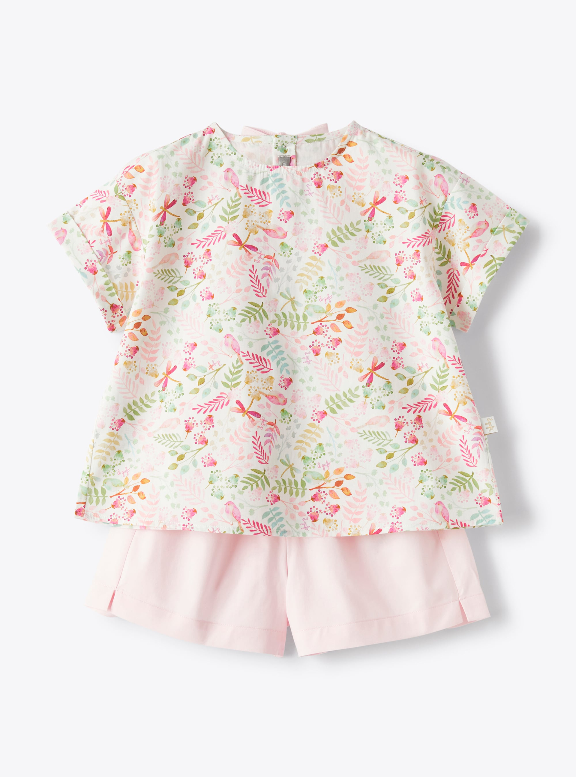 Two-piece set with an exclusive print design  - Pink | Il Gufo