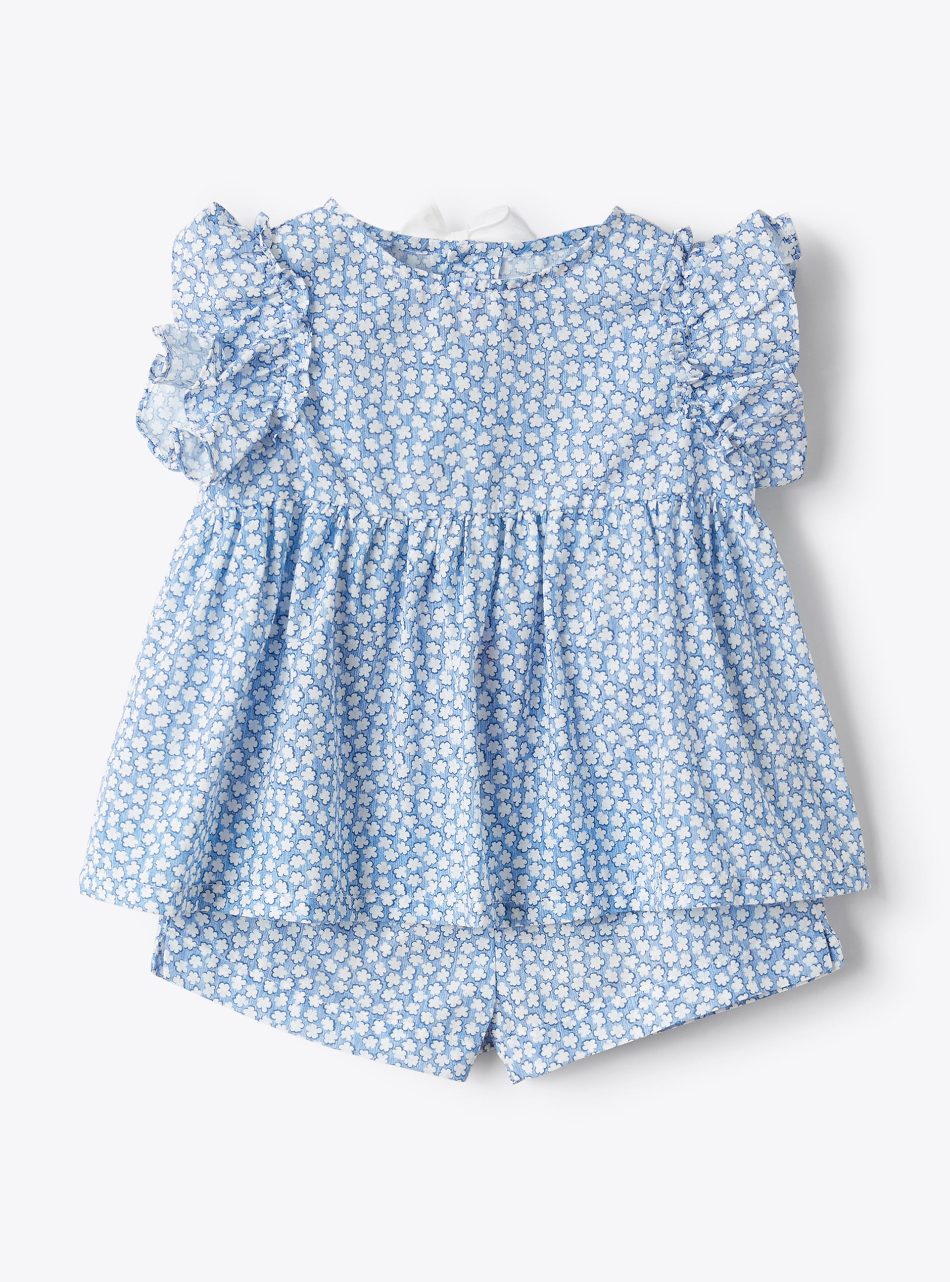 Two-piece set for baby girls with a floral print - Two-piece sets - Il Gufo
