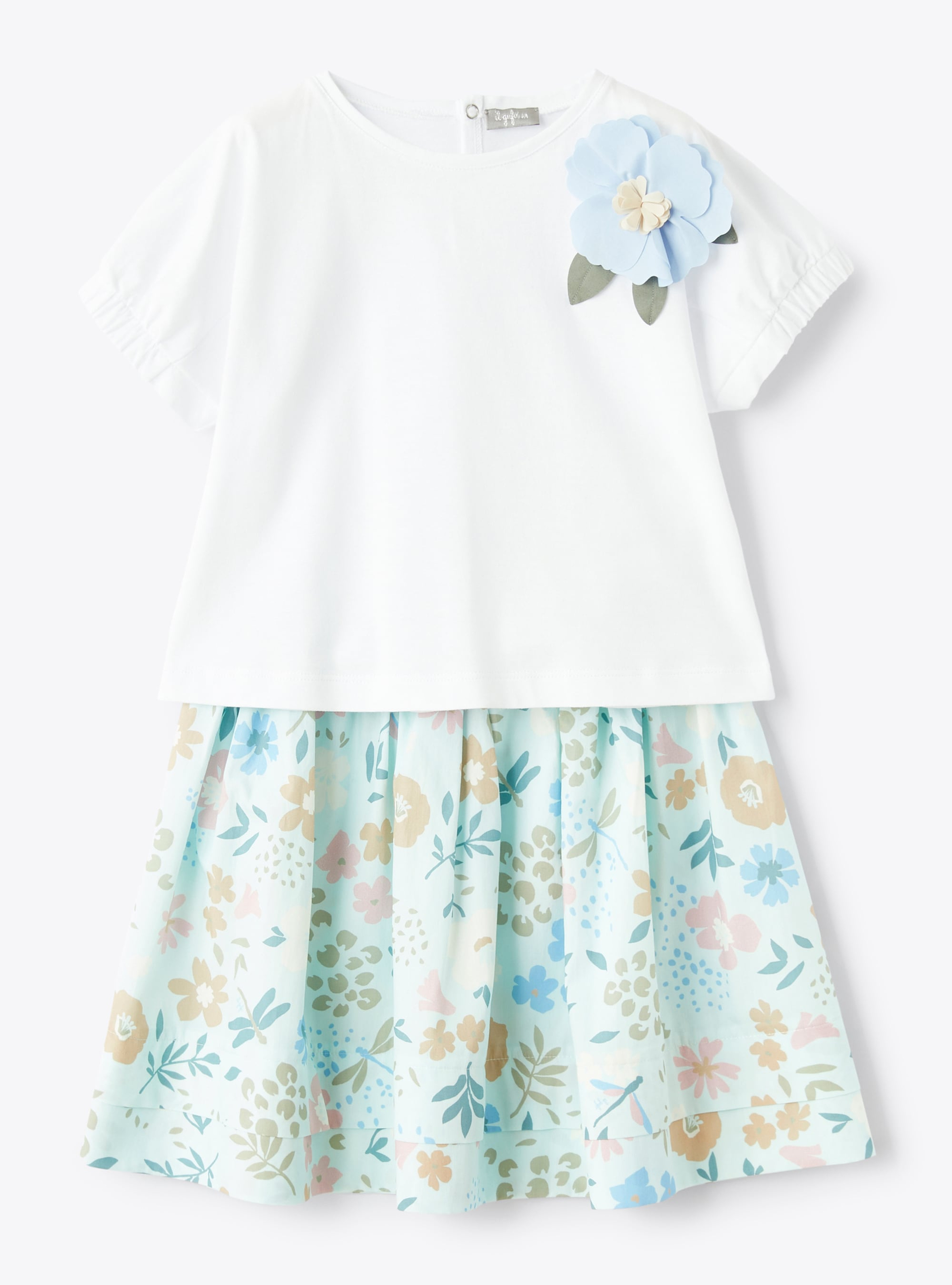 Two-piece set with a skirt in an exclusive print - Two-piece sets - Il Gufo