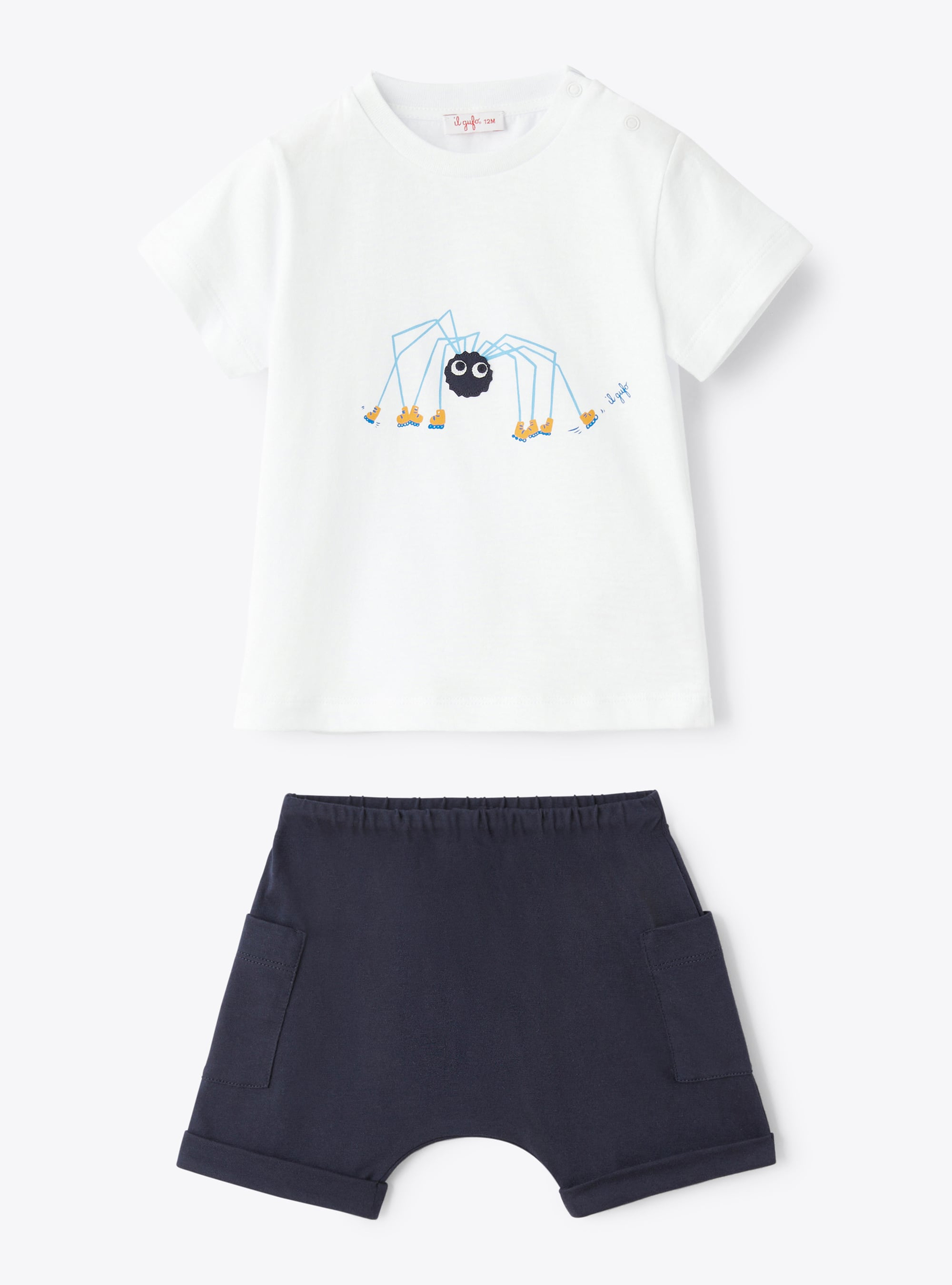Two-piece set in jersey - Blue | Il Gufo