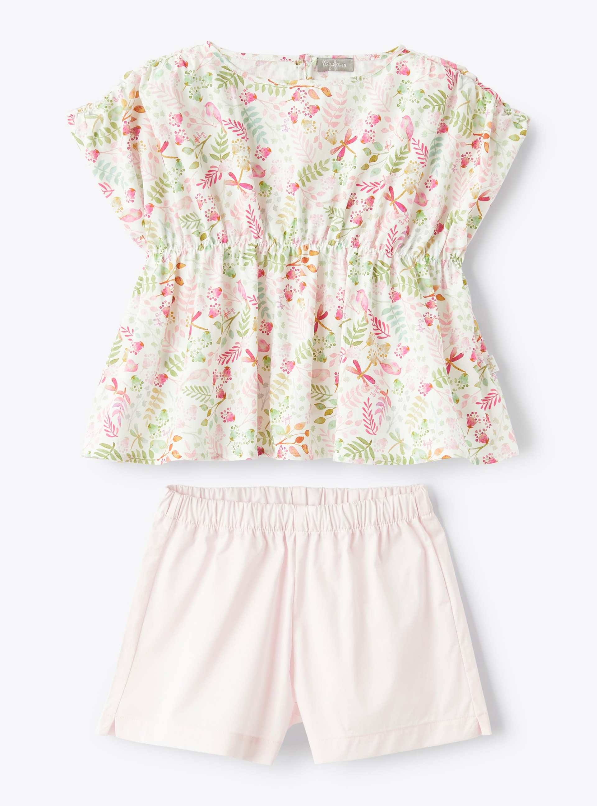 Two-piece set with an exclusive print design - Pink | Il Gufo
