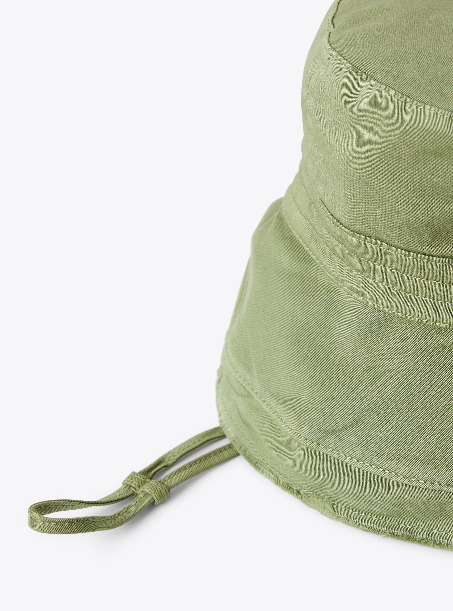 Fisherman’s hat in sage-green gabardine - Green | Il Gufo