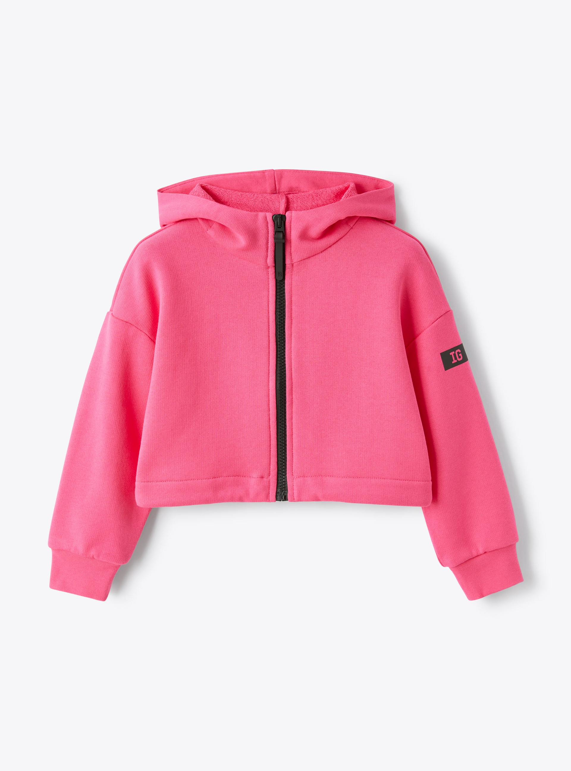 Full-zip fleece jacket in fuchsia pink - Fuchsia | Il Gufo