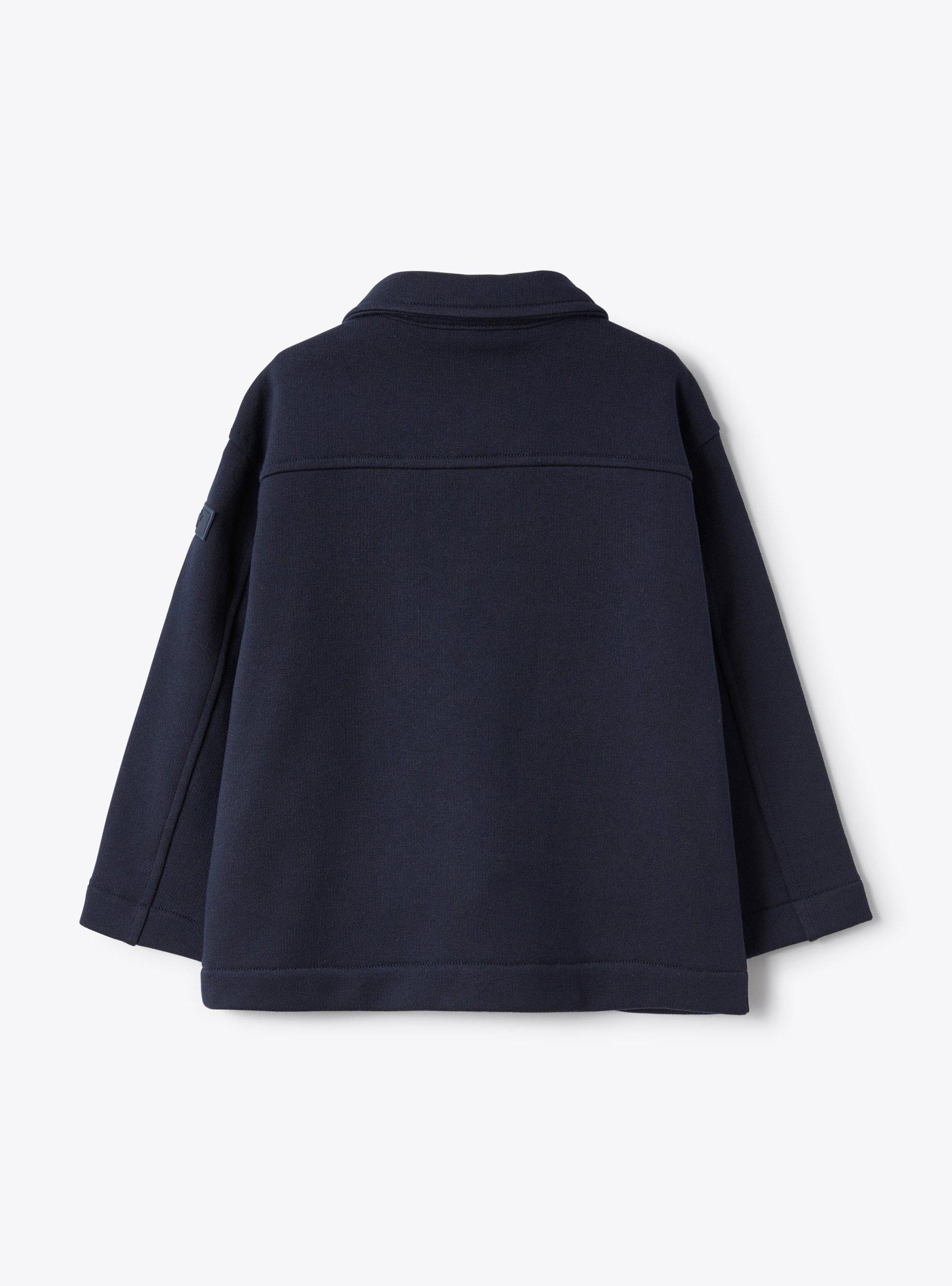 Shirt jacket in blue fleece - Blue | Il Gufo