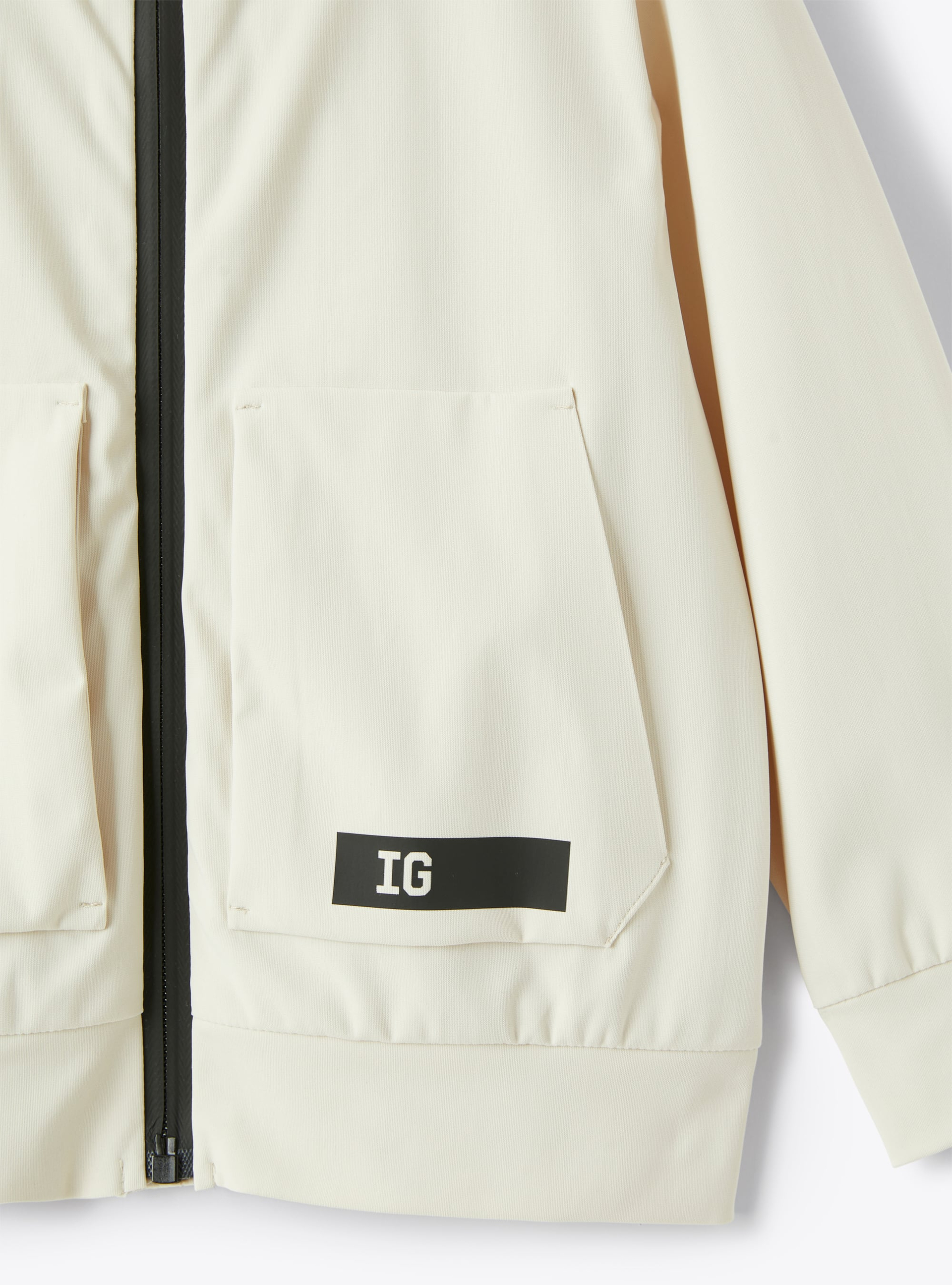 Jacket in Sensitive® Fabrics fleece - White | Il Gufo