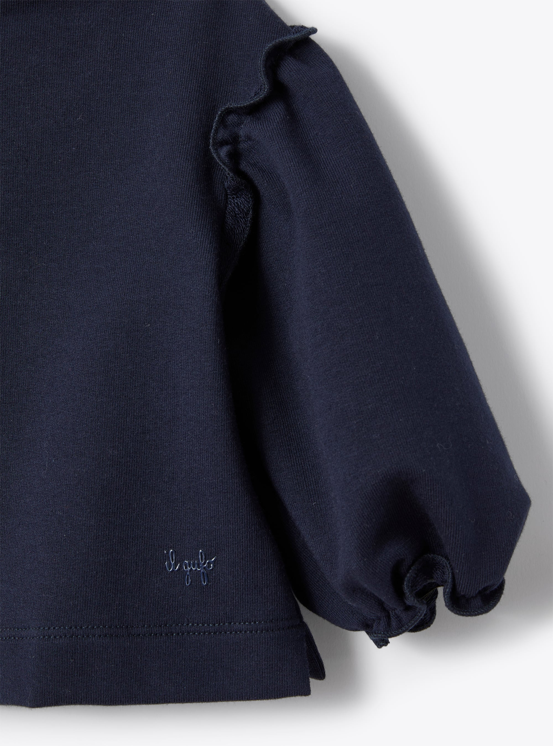 Veste en molleton stretch avec fermeture éclair - Bleu | Il Gufo