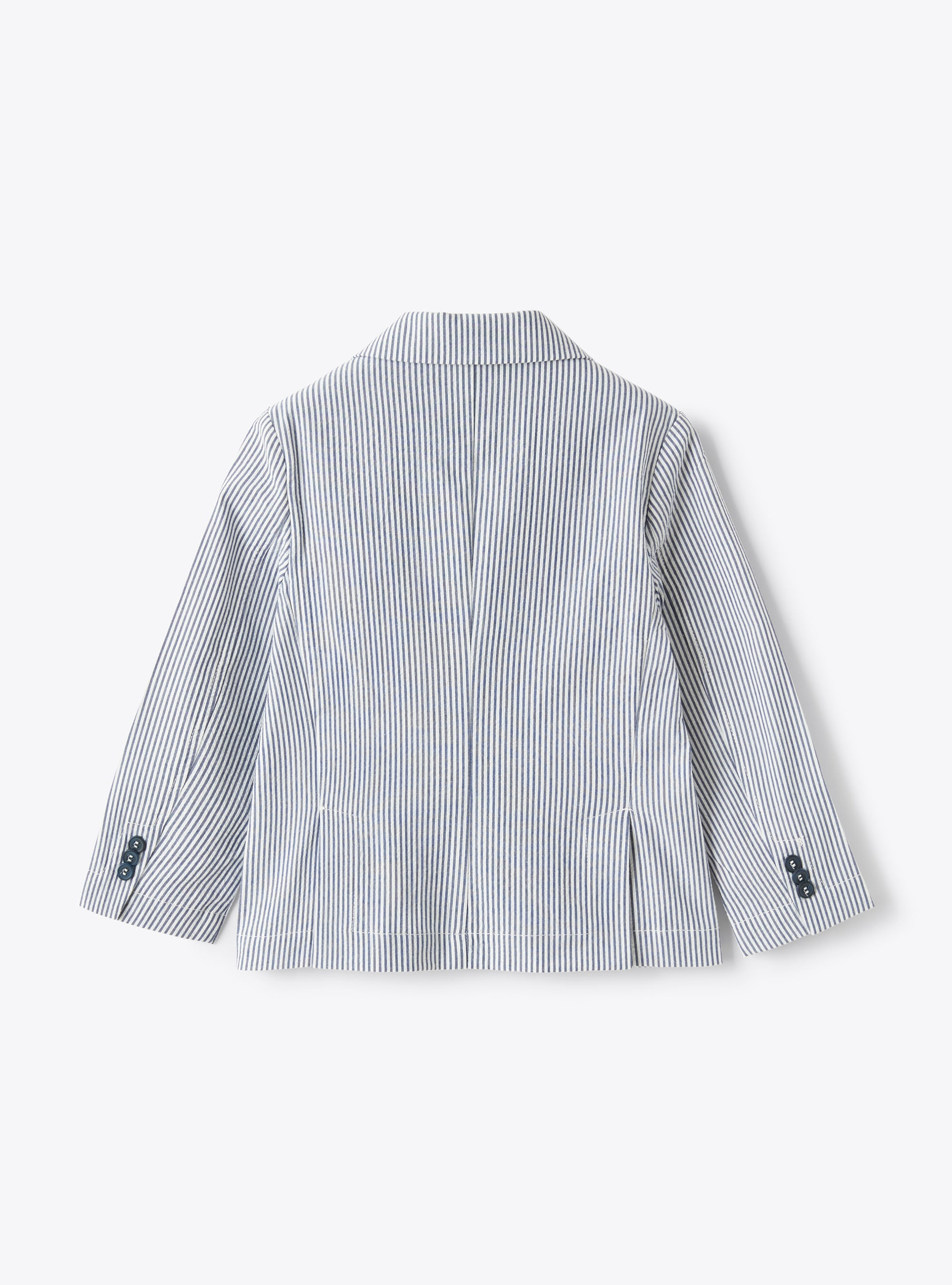 Blazer en seersucker à rayures bleues et blanches - Bleu | Il Gufo