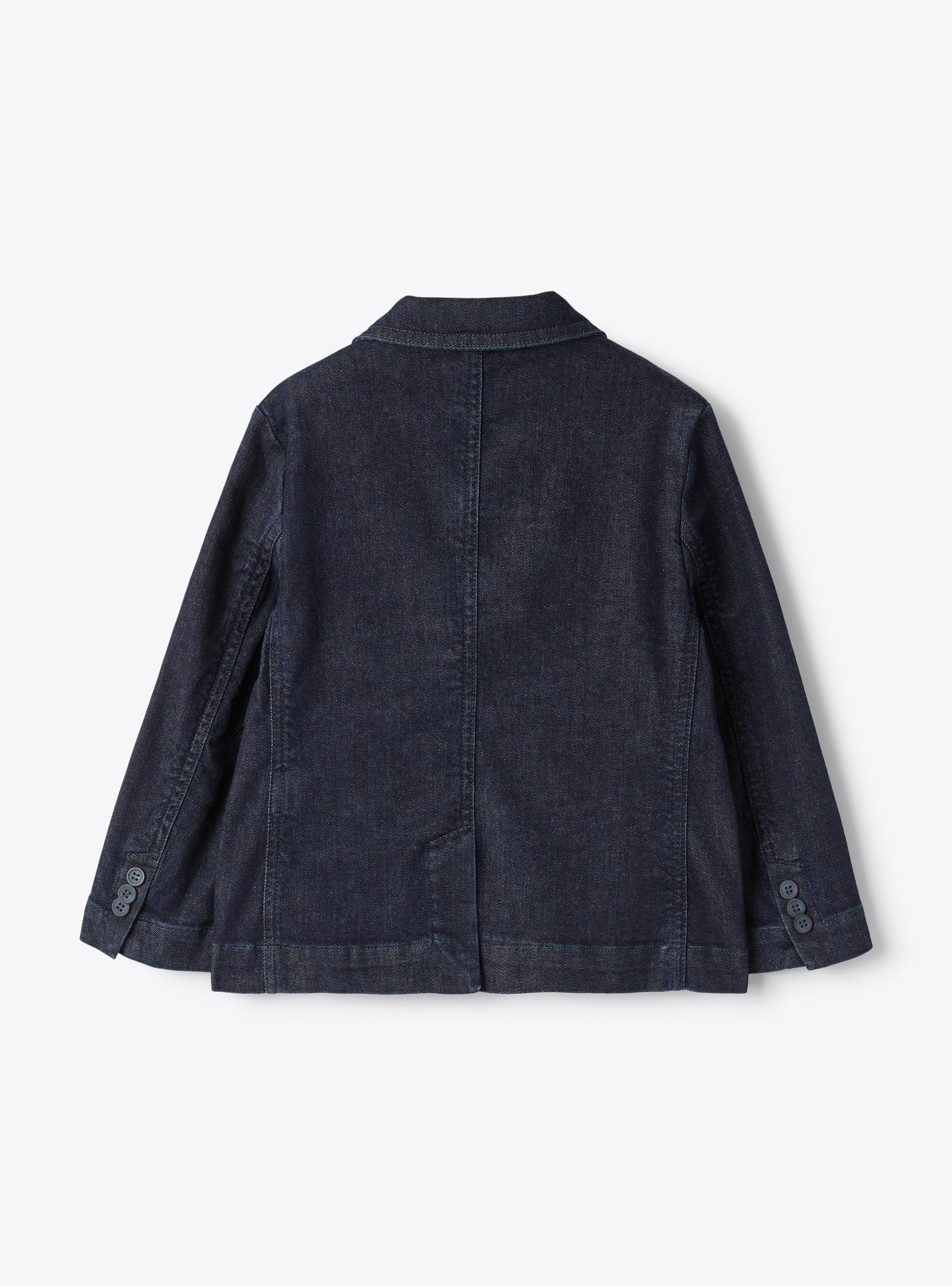 Blazer in stretch denim - Blue | Il Gufo