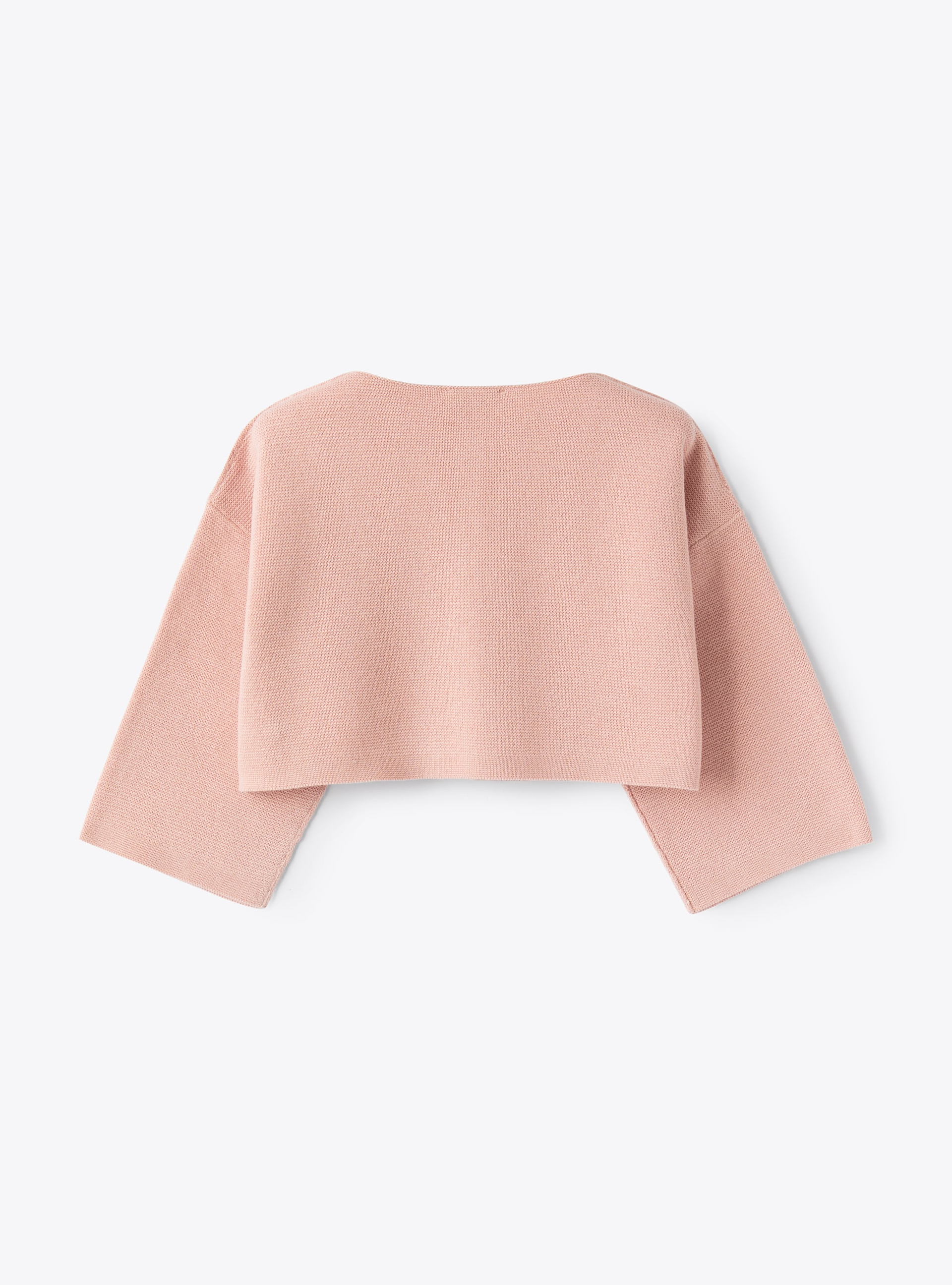 Strickjacke aus Bio-Baumwolle mit Schleife - Rose | Il Gufo