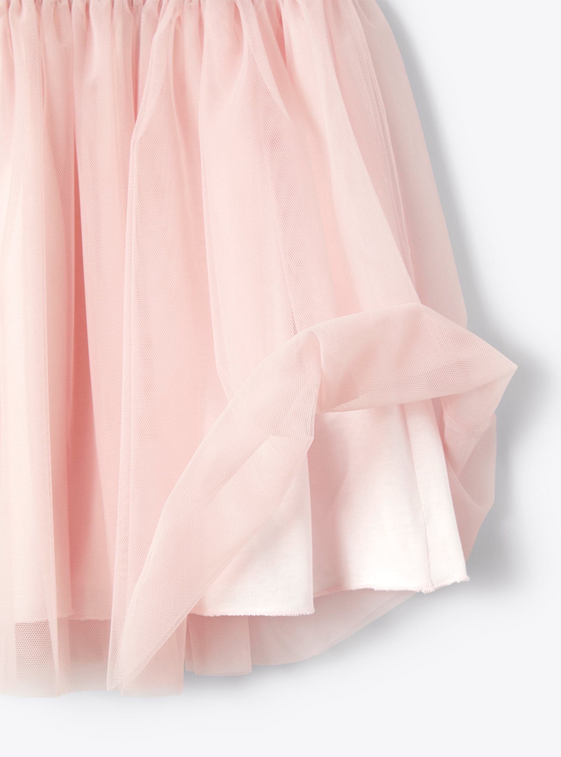 Skirt in antique-rose tulle - Pink | Il Gufo