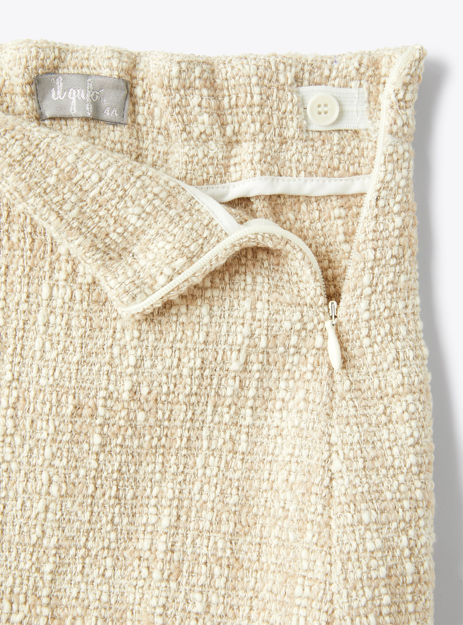 Skirt in a raised-weft cotton blend - Brown | Il Gufo