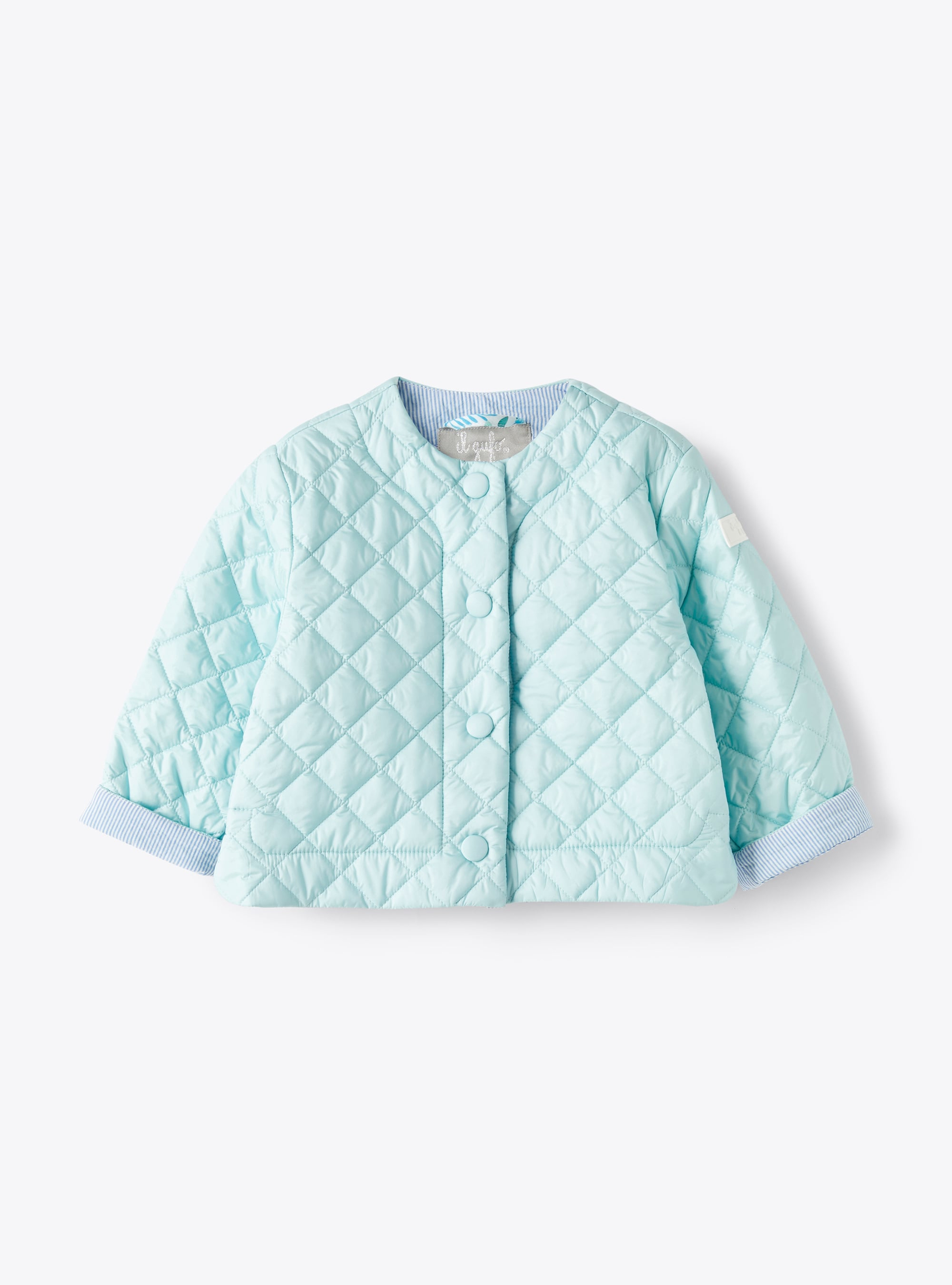 Giacca trapuntata in nylon downproof color verde acqua - Marrone | Il Gufo