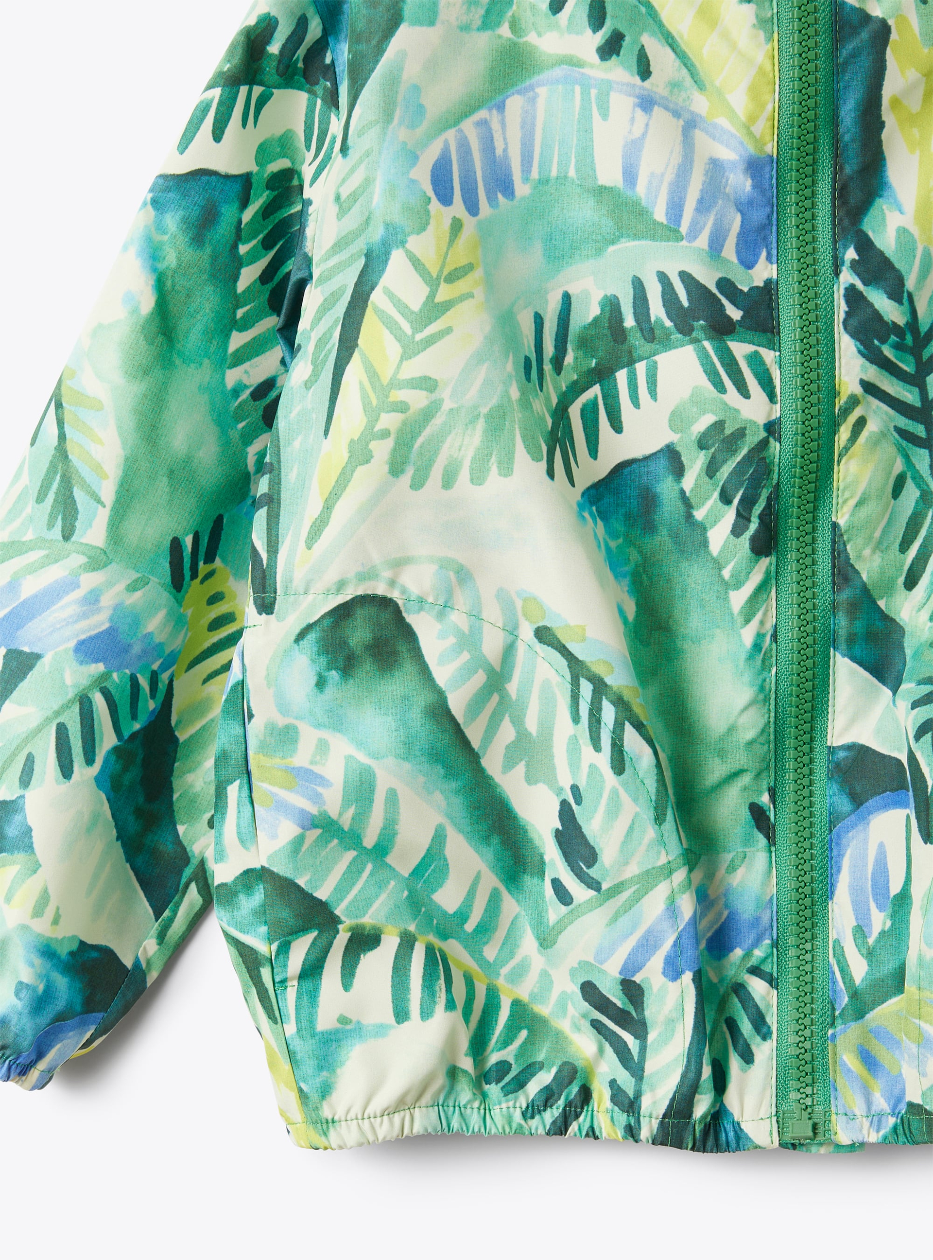 Windcheater in printed nylon - Green | Il Gufo
