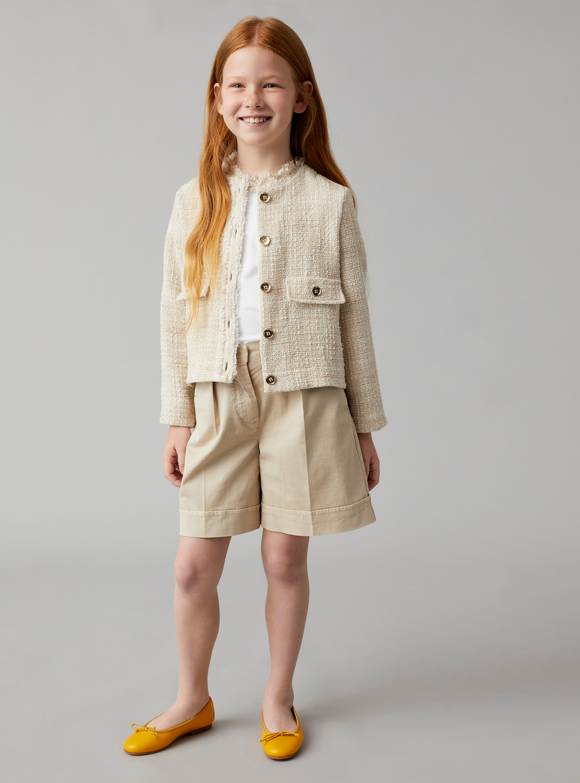 Jacket in a raised-weft cotton blend - Brown | Il Gufo