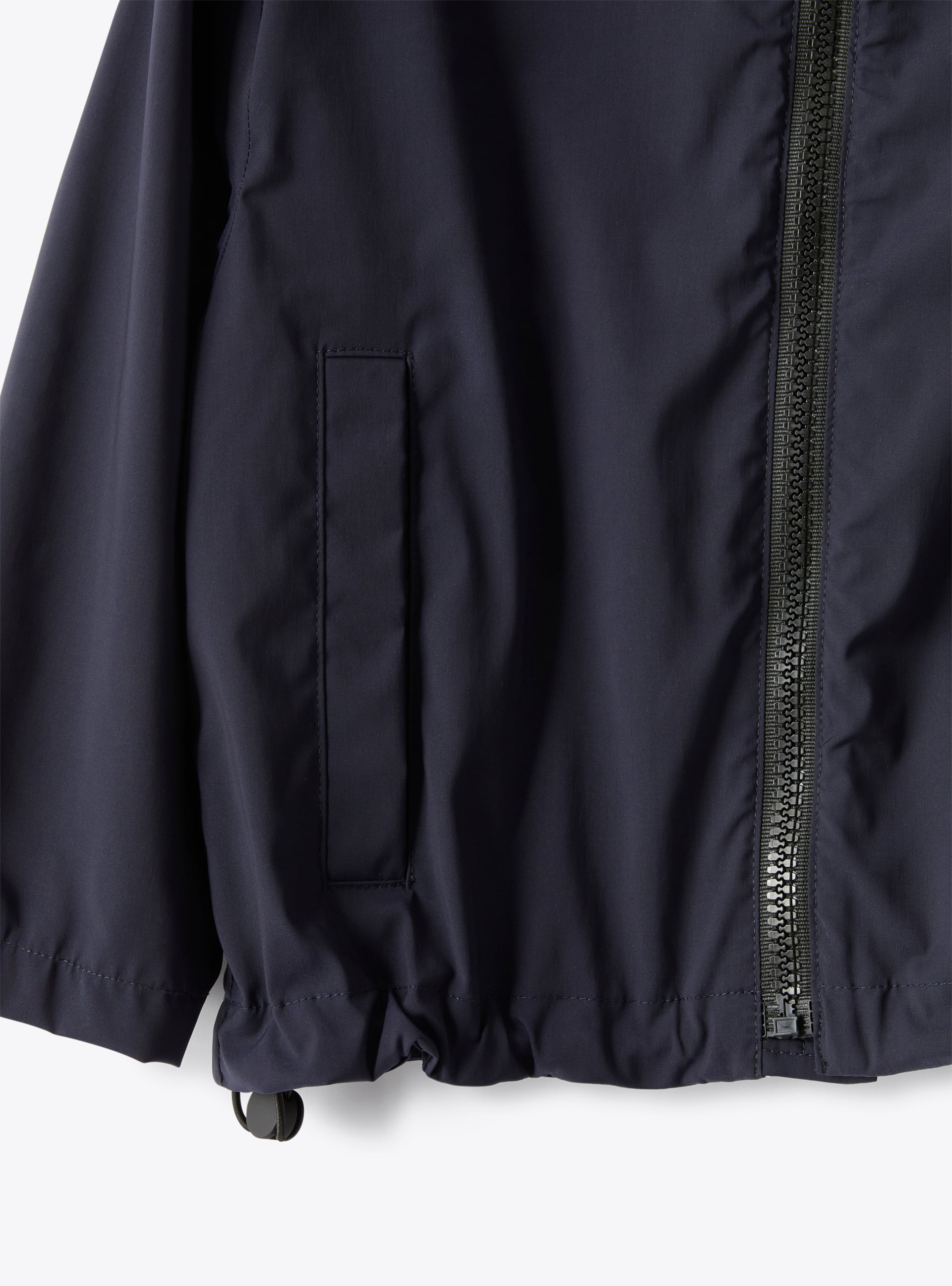 Giacca in tessuto tecnico con zip - Blu | Il Gufo